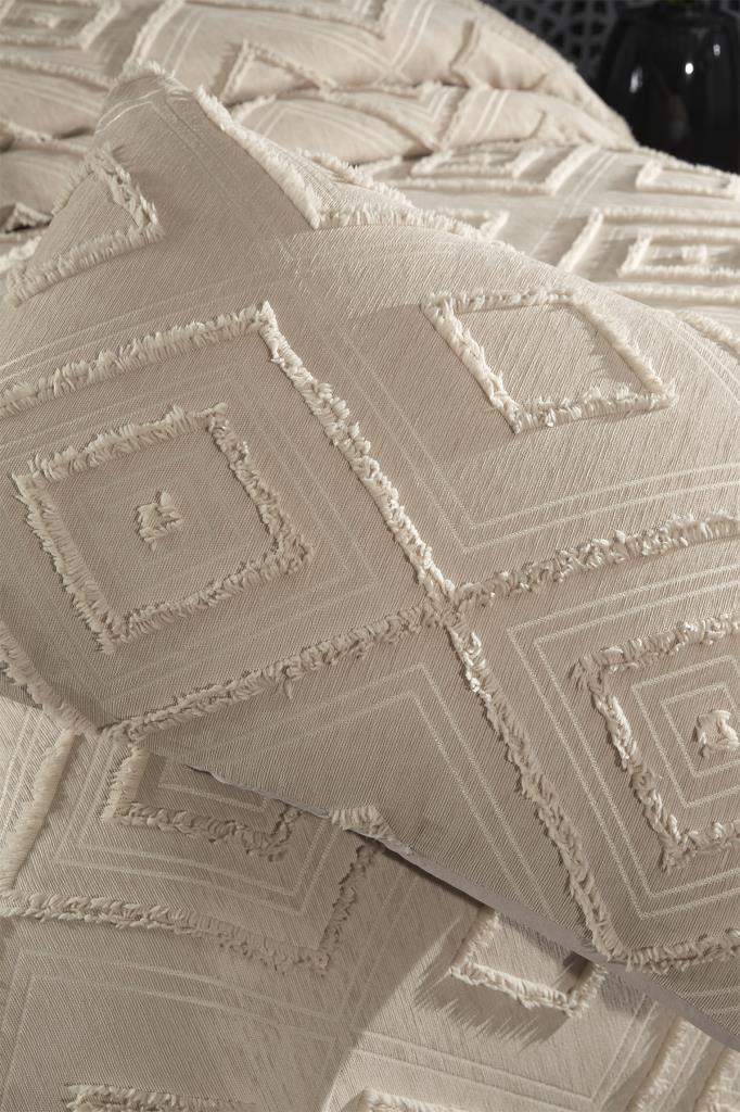 Picture of Çeyiz Diyarı Samira 2 Parça Tek Kişilik Pike Takımı Bej