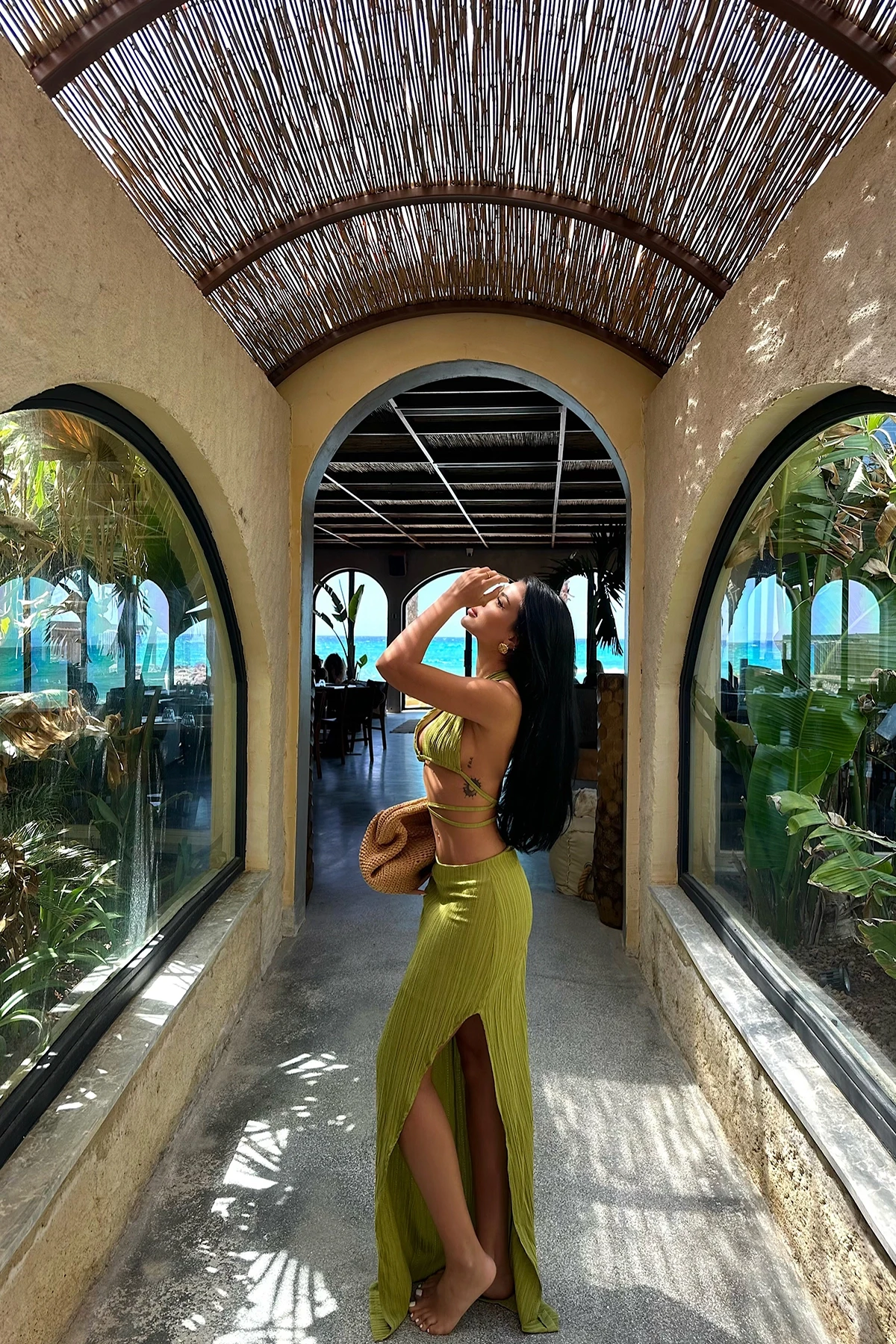 Picture of Green Lona Tie-Up Suit