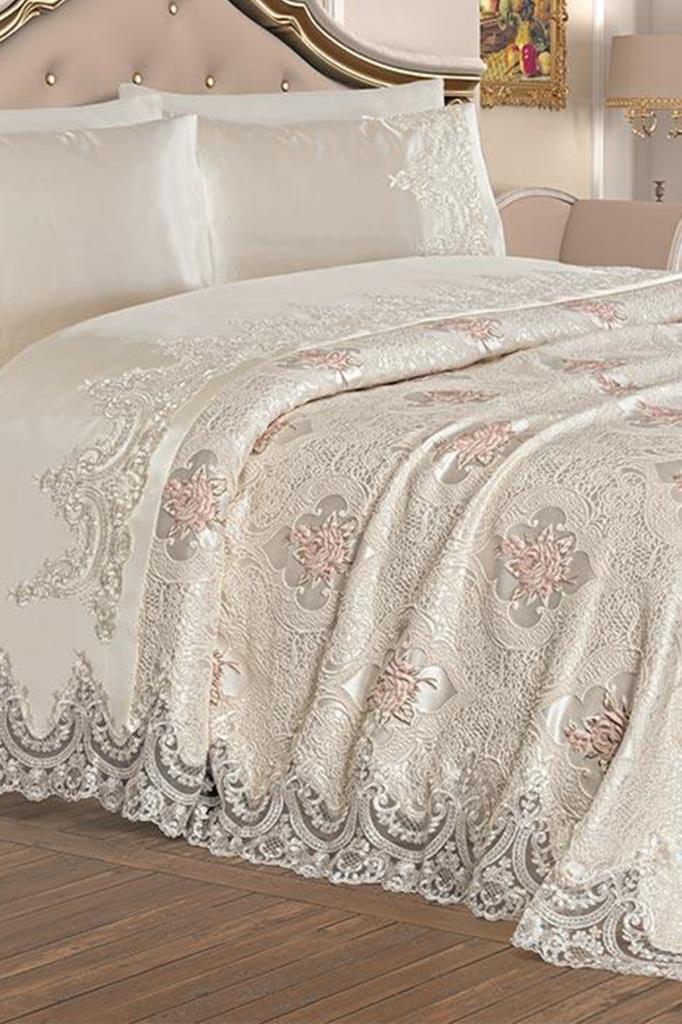 Picture of Fransız Güpürlü Eylül Pike Takımı Krem