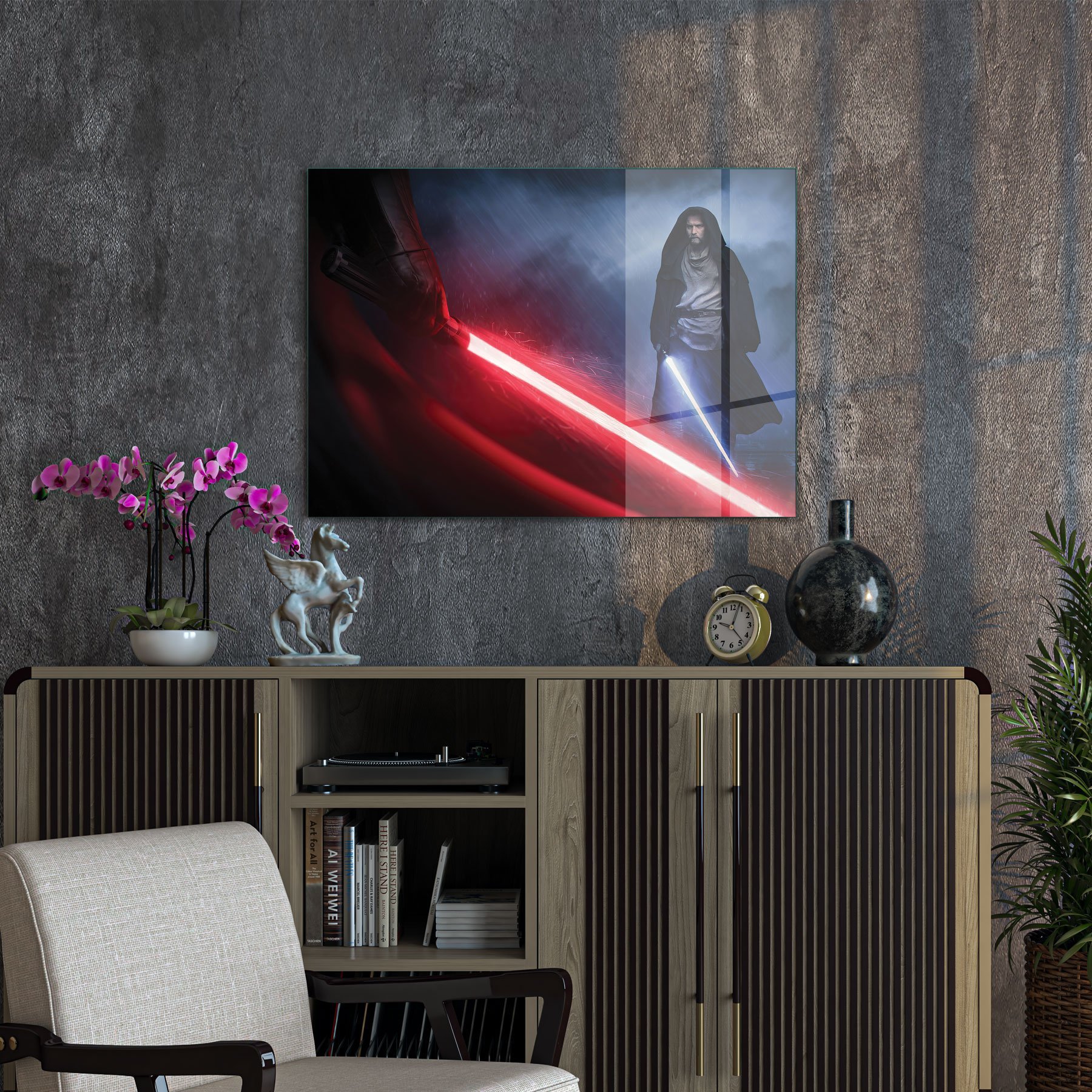Picture of Decovetro Cam Tablo Star Wars Vader vs Obiwan 30x40 cm