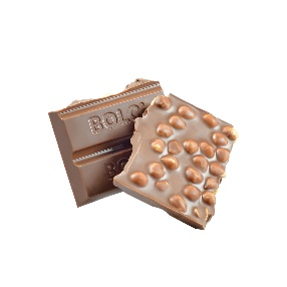 Picture of BROKEN MILK CHOCOLATE WITH WHOLE HAZELNUT 3Kg