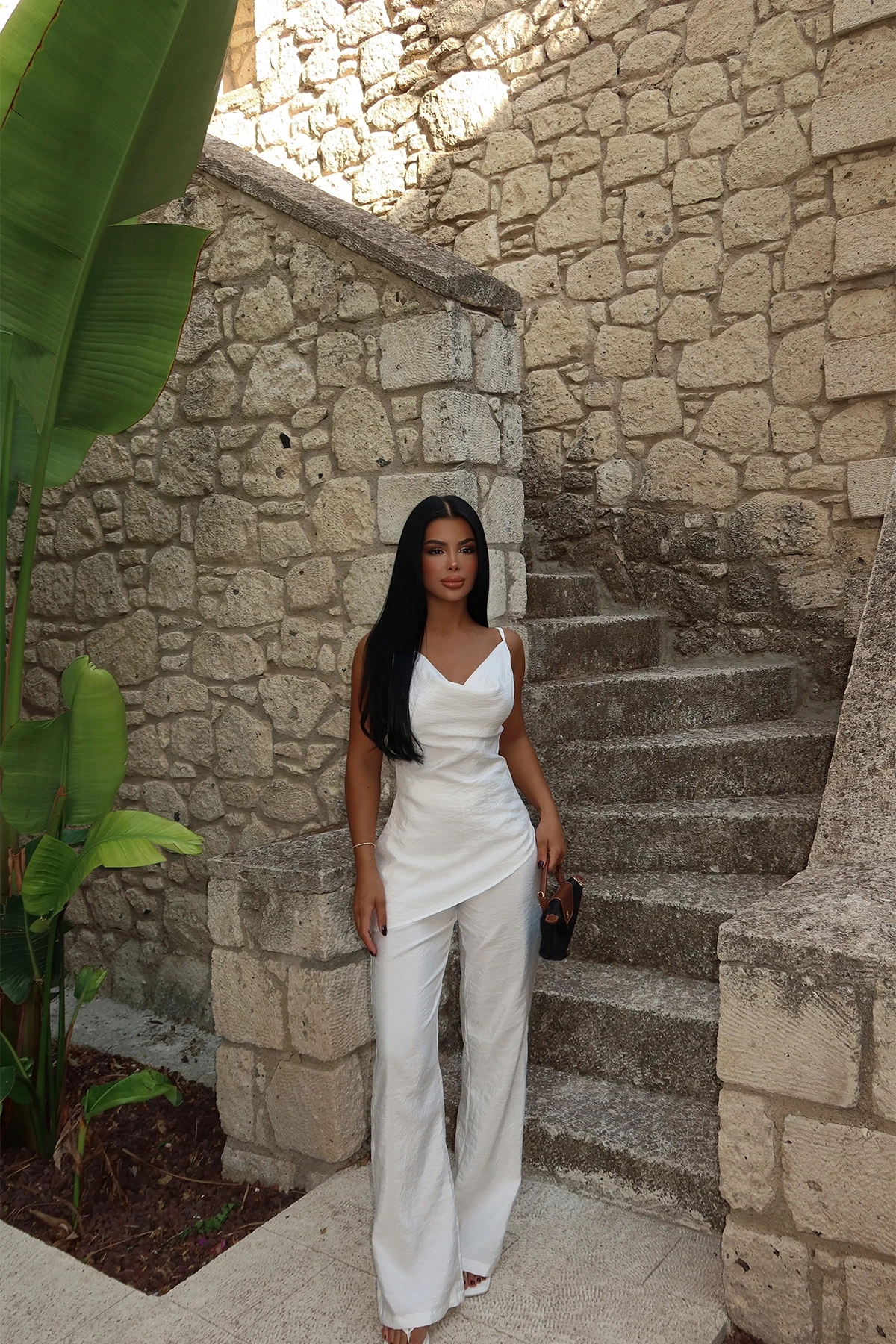 Picture of White Suspender Set