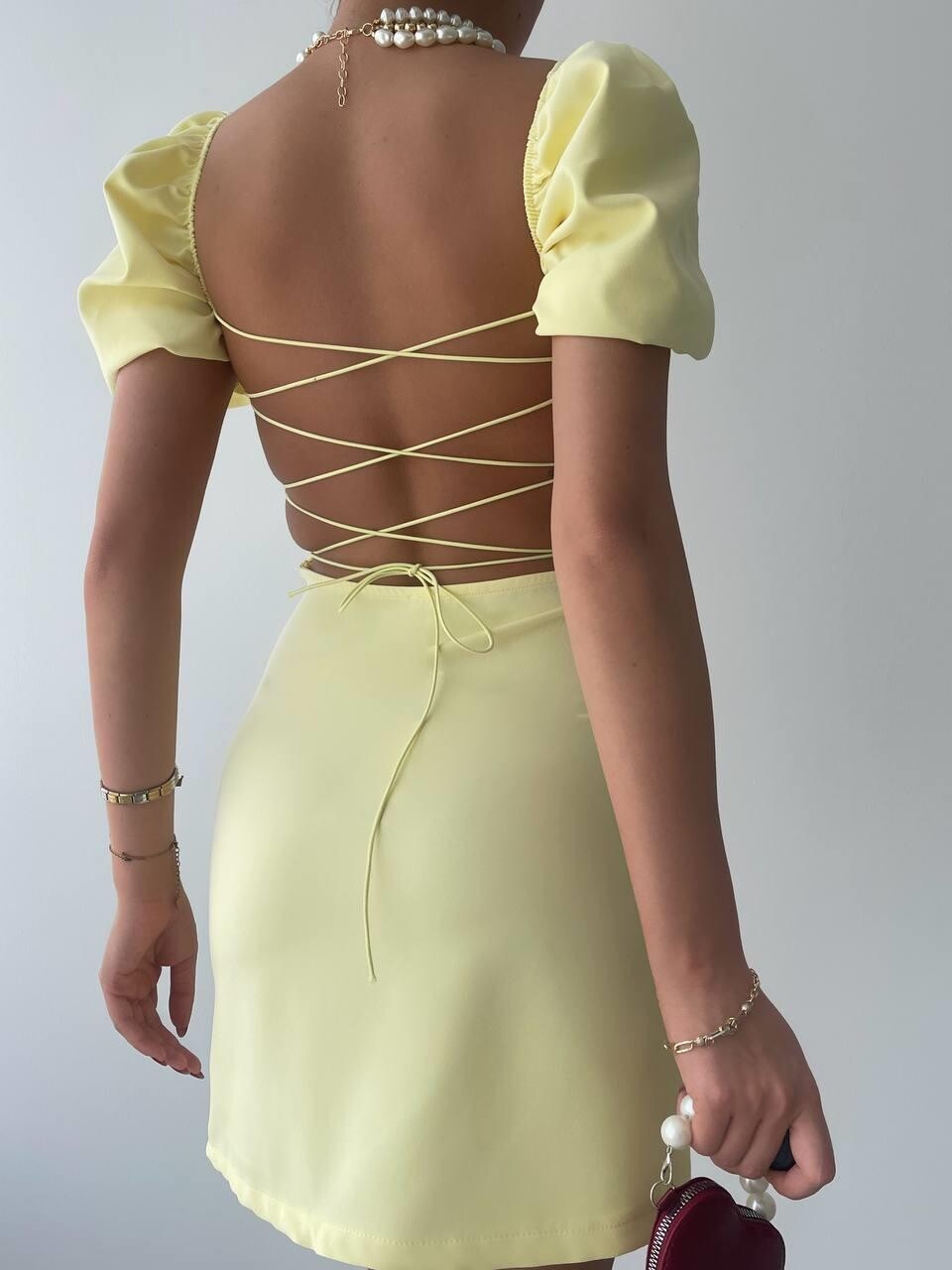 Picture of Hessen Sırt Dekolteli Elbise