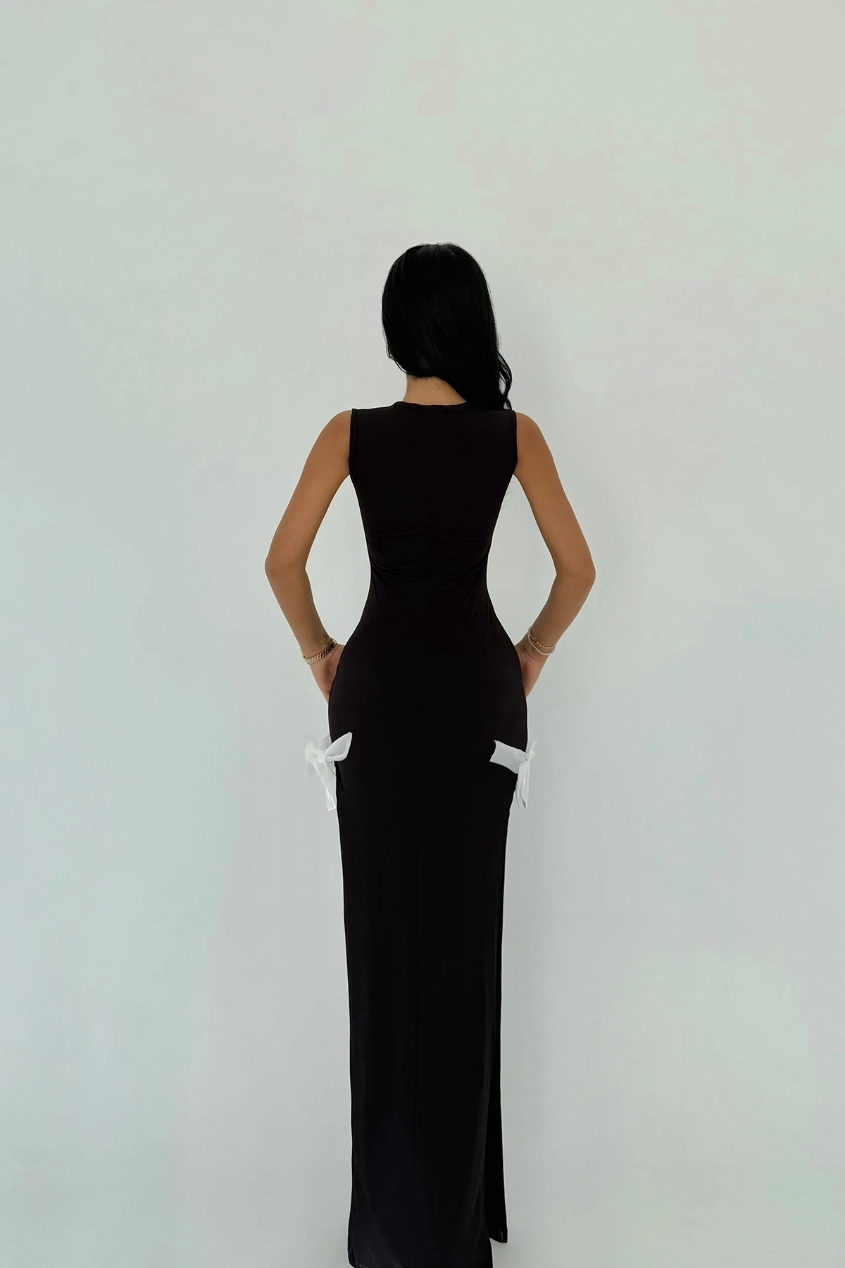 Picture of Black Gloria Bow Detail Dress