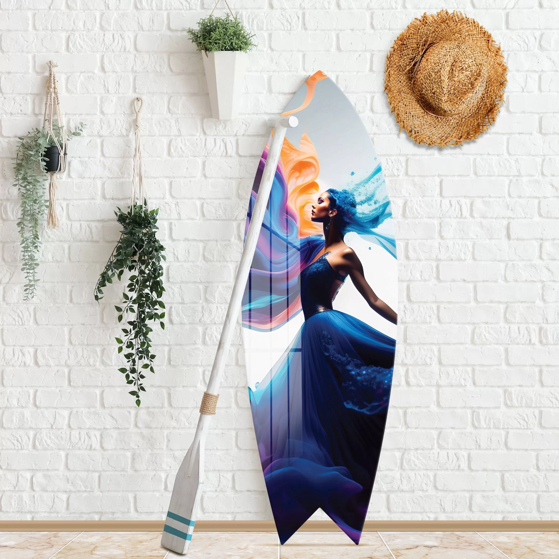 Picture of Decovetro ST 4123 Dekoratif Cam Sörf Tahtası 33x100 Cm