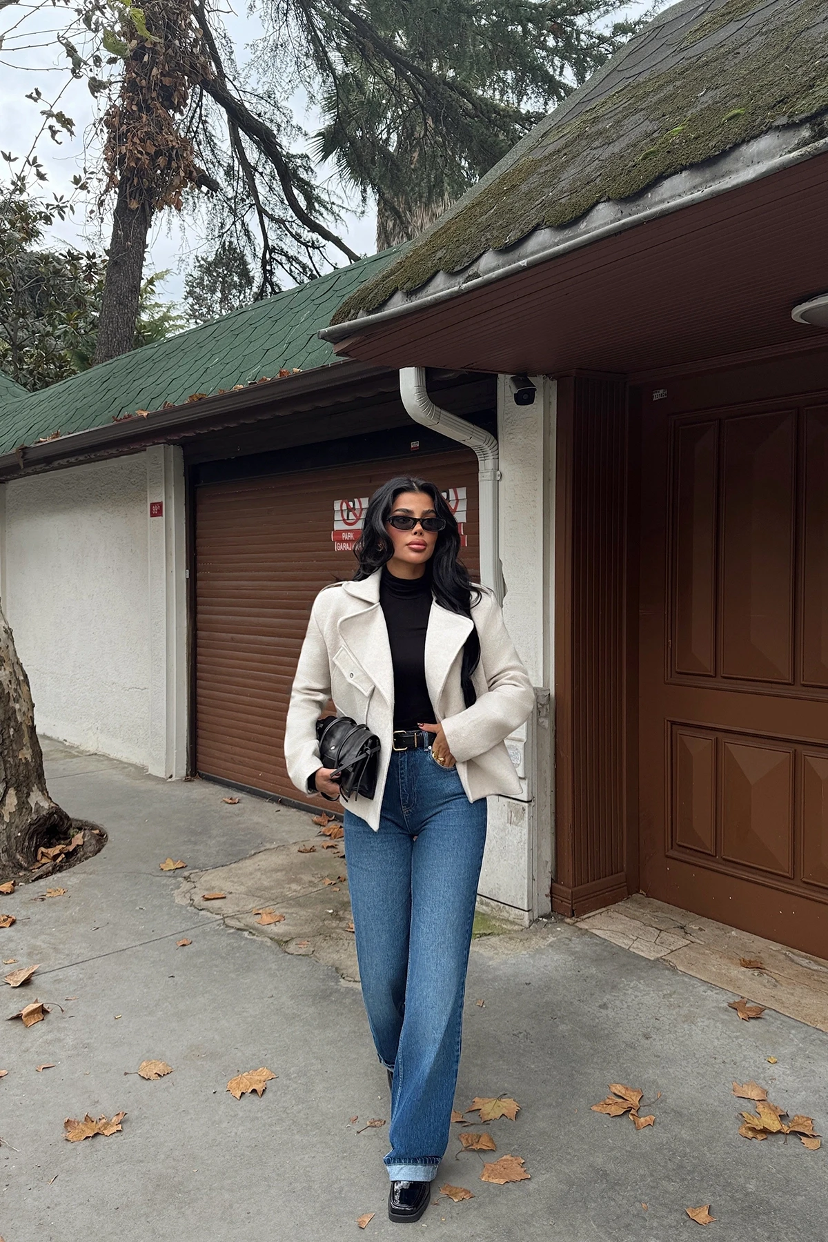 Picture of Beige Double Breasted Collar Jacket