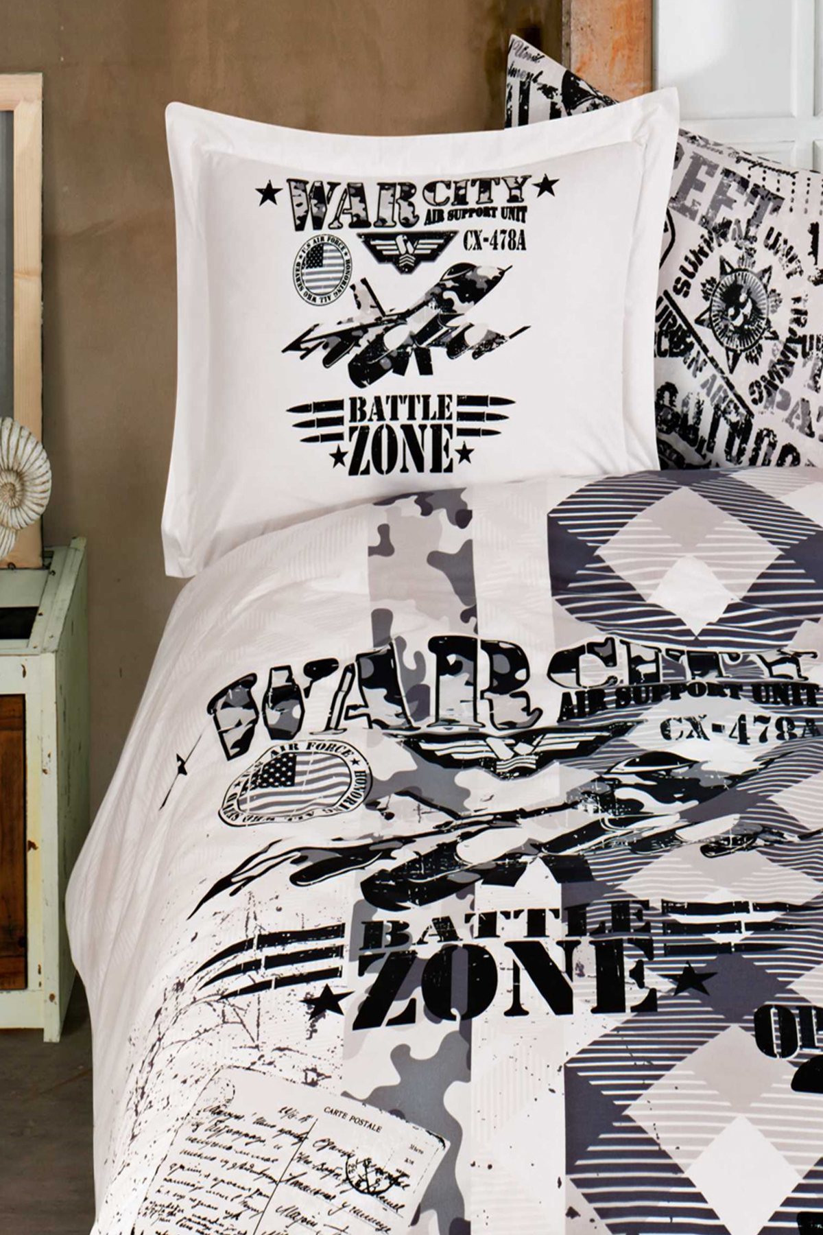 Picture of Skyforce Tek Kişilik Nevresim Takımı Gri