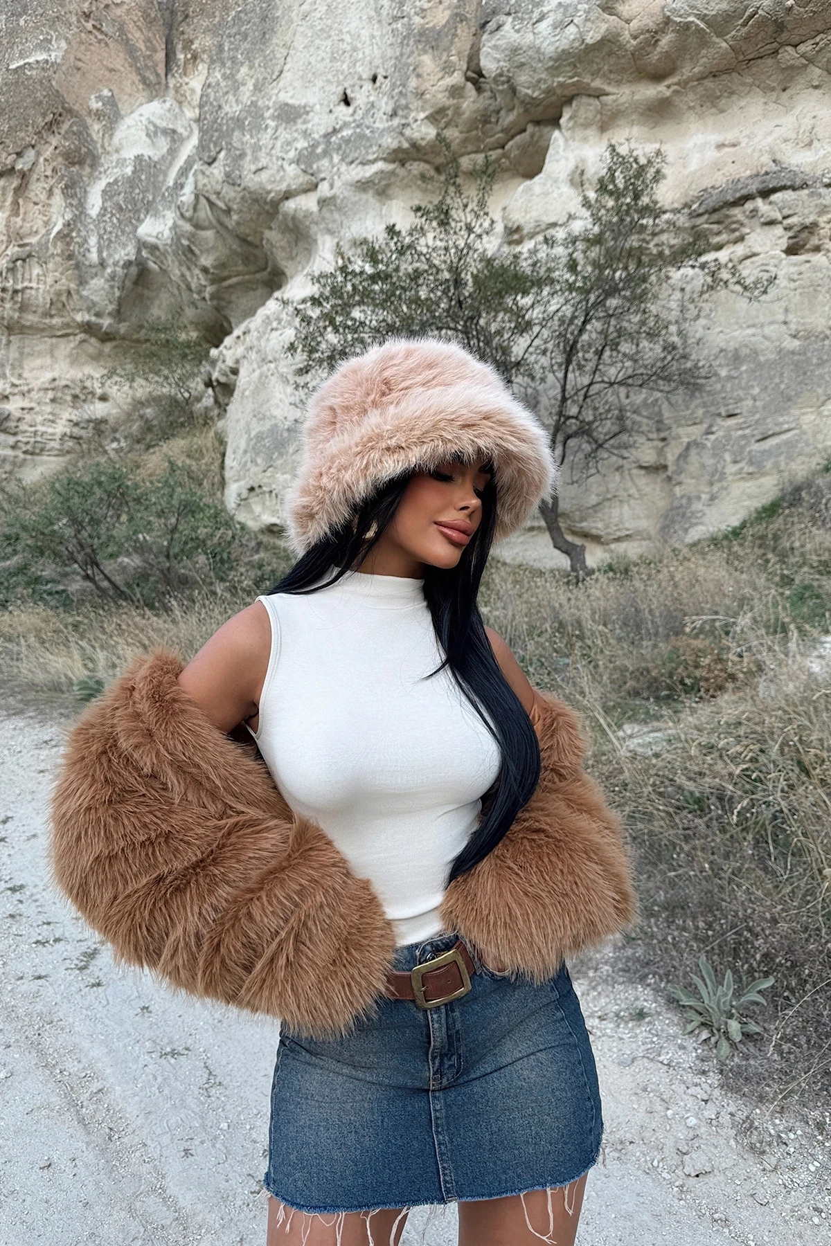 Picture of Brown Plush Hat