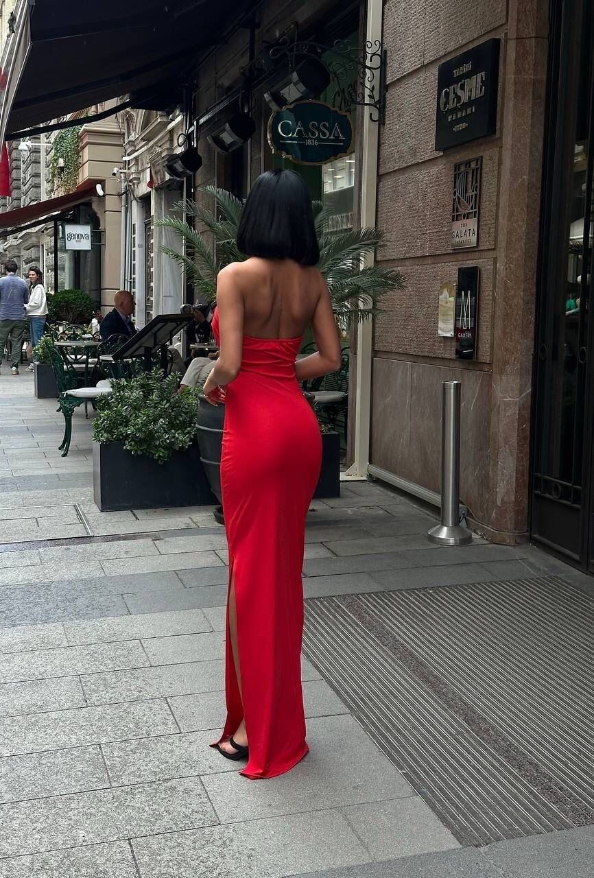 Picture of BOYUNDAN GEÇİRMELİ ELBİSE