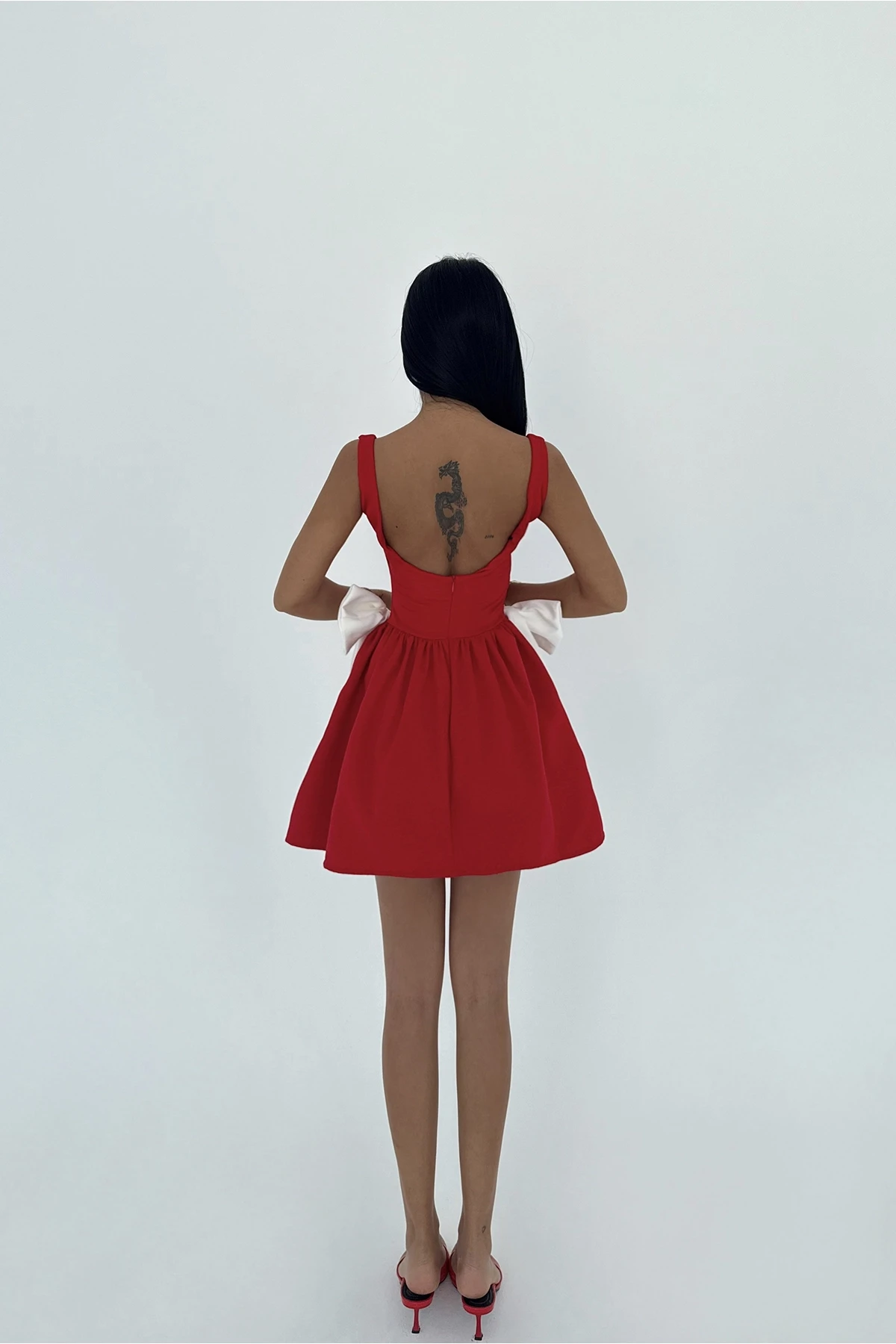 Picture of Red Nellie Bow Detail Mini Dress