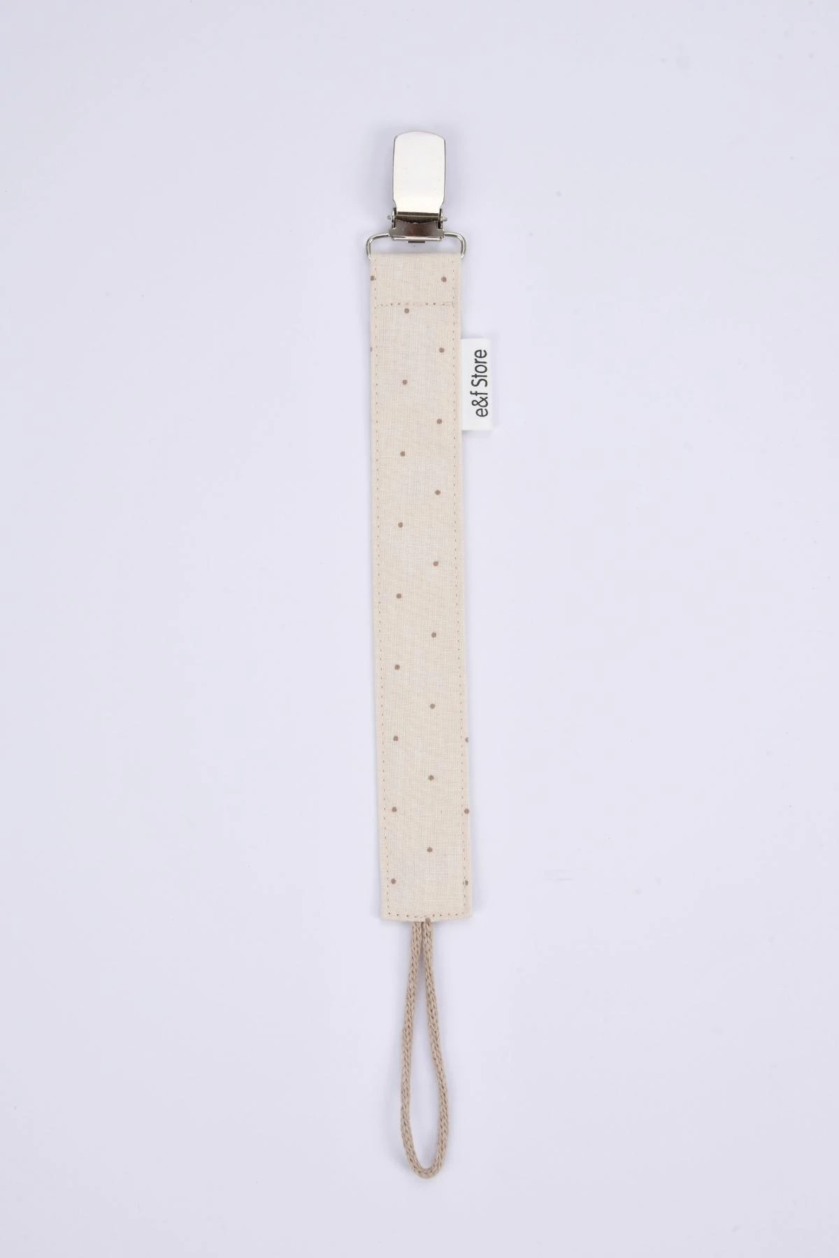 Picture of İkinci Şans - Pamuk Kumaşlı Emzik Zinciri – Puantiyeli Vizon