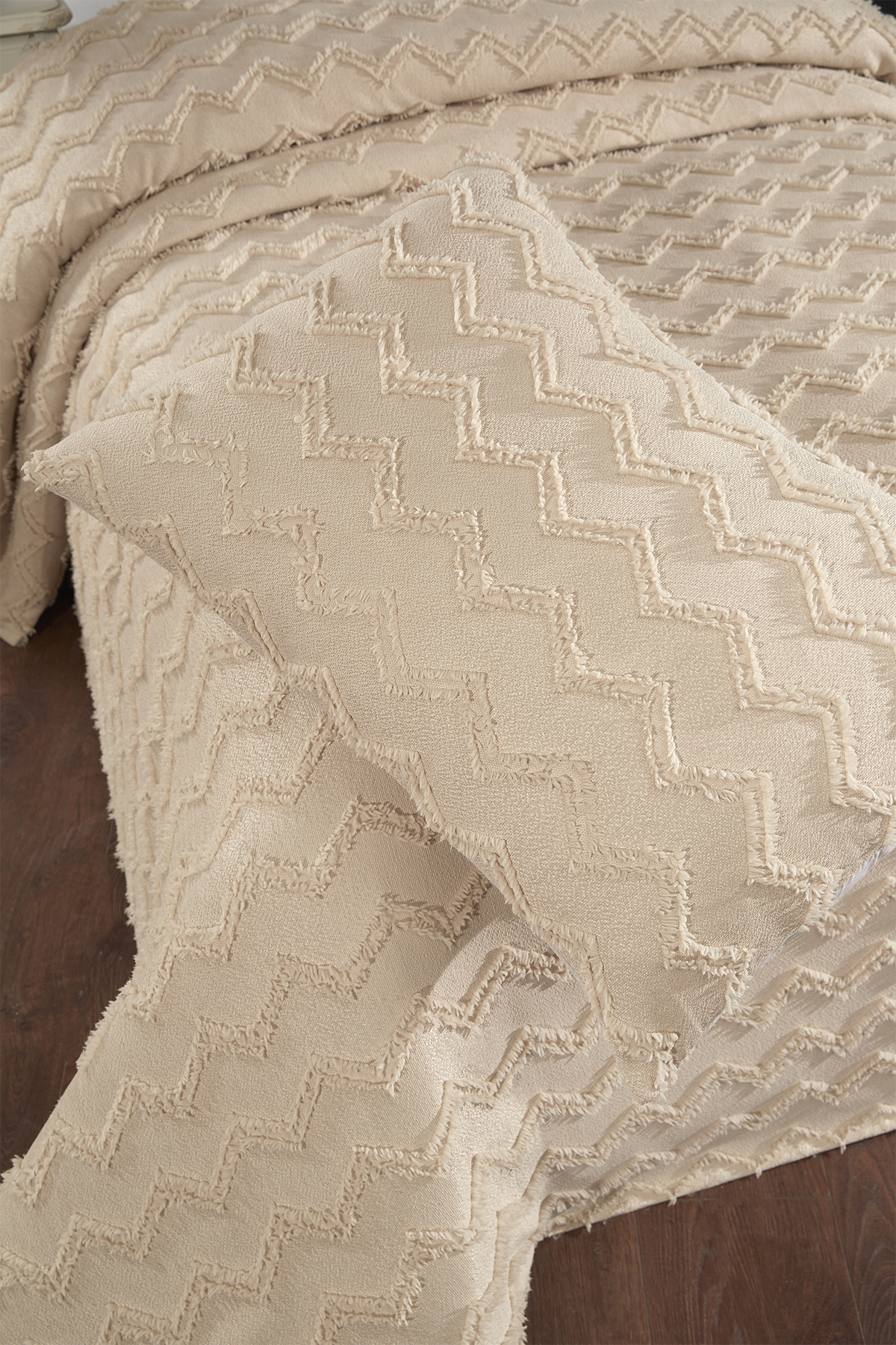 Picture of Çeyiz Diyarı Lumpa 2 Parça Tek Kişilik Pike Takımı Bej