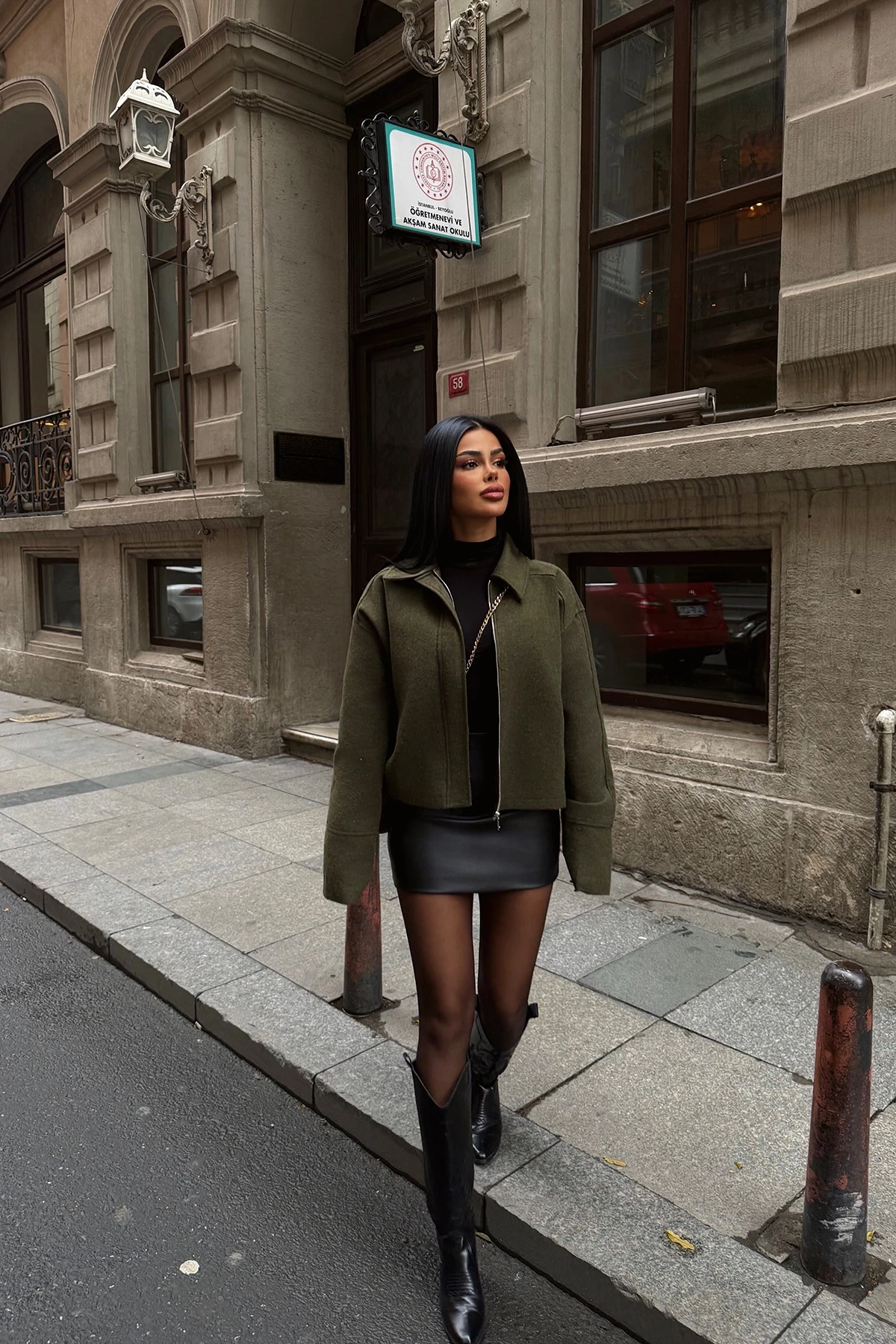 Picture of Khaki Shirt Collar Jacket