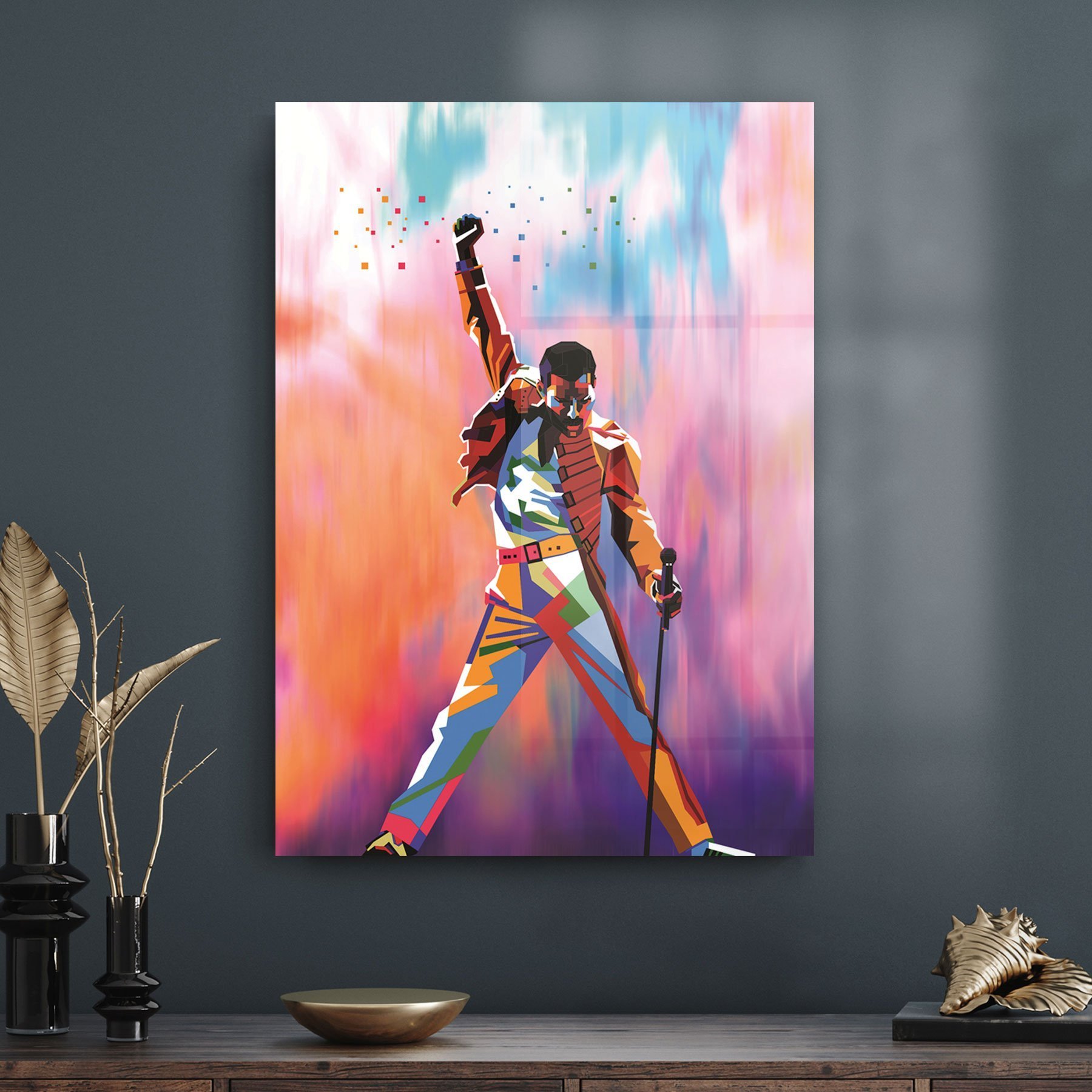 Picture of Decovetro Queen Freddie Mercury Tablo illüstrasyon 30x40 cm