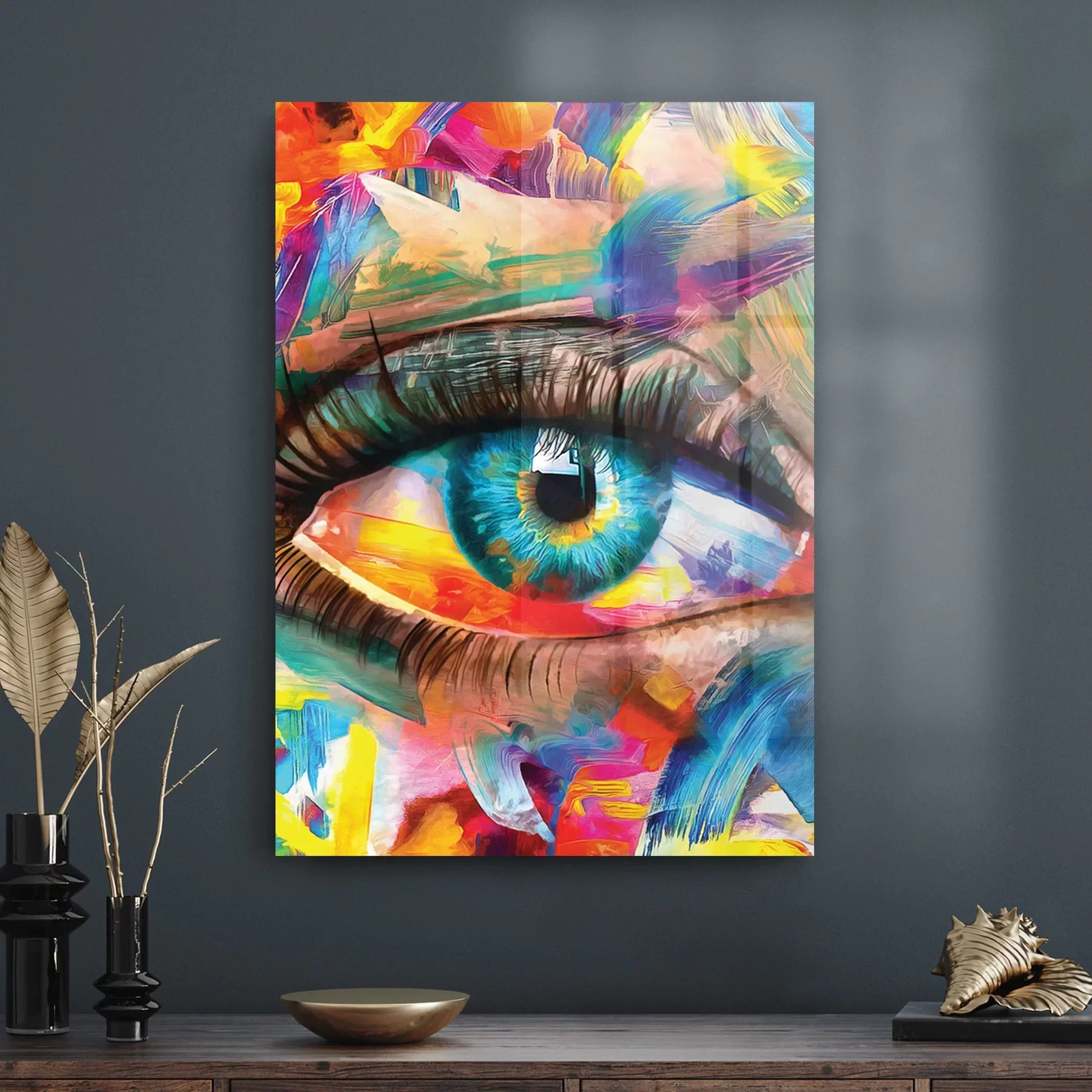 Picture of Decovetro Cam Tablo Modern Colourful Eyes 30x40 cm
