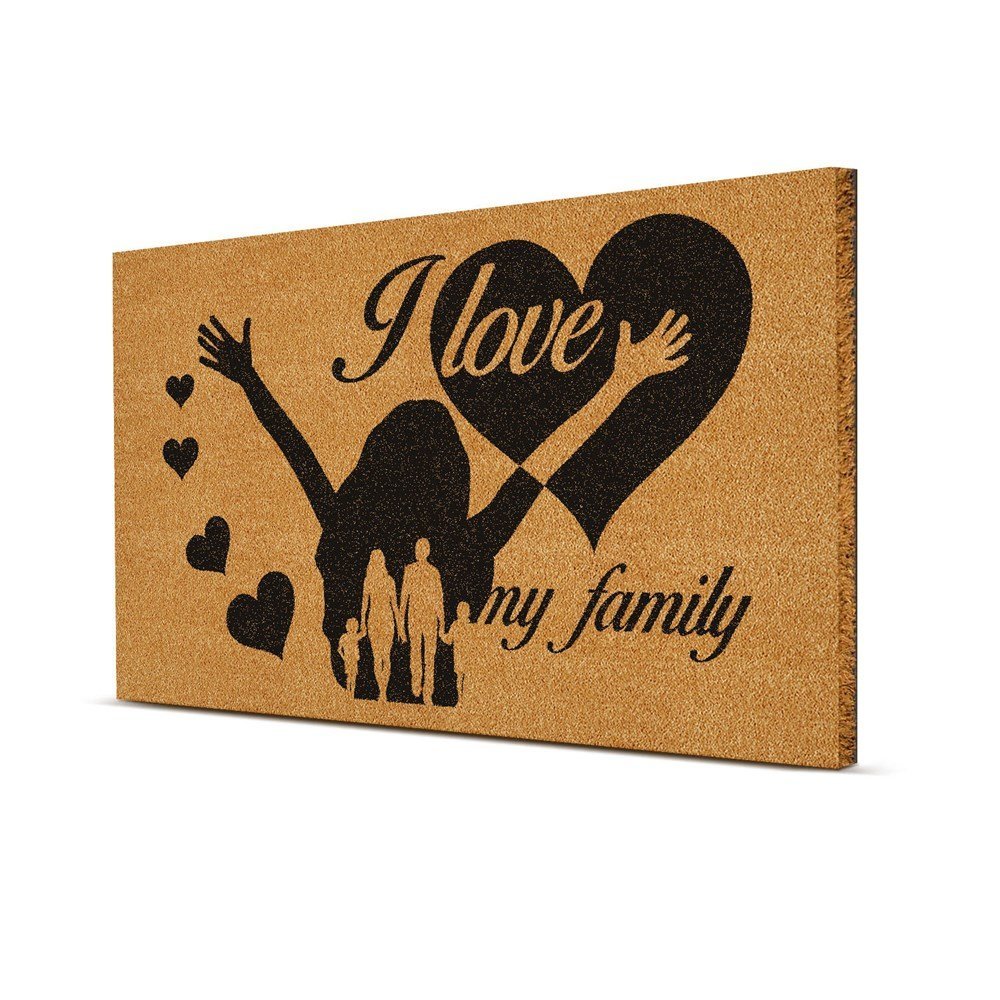 Picture of Decovetro Paspas Love My Family Desenli Kapı Önü Paspası40 x 60 Cm