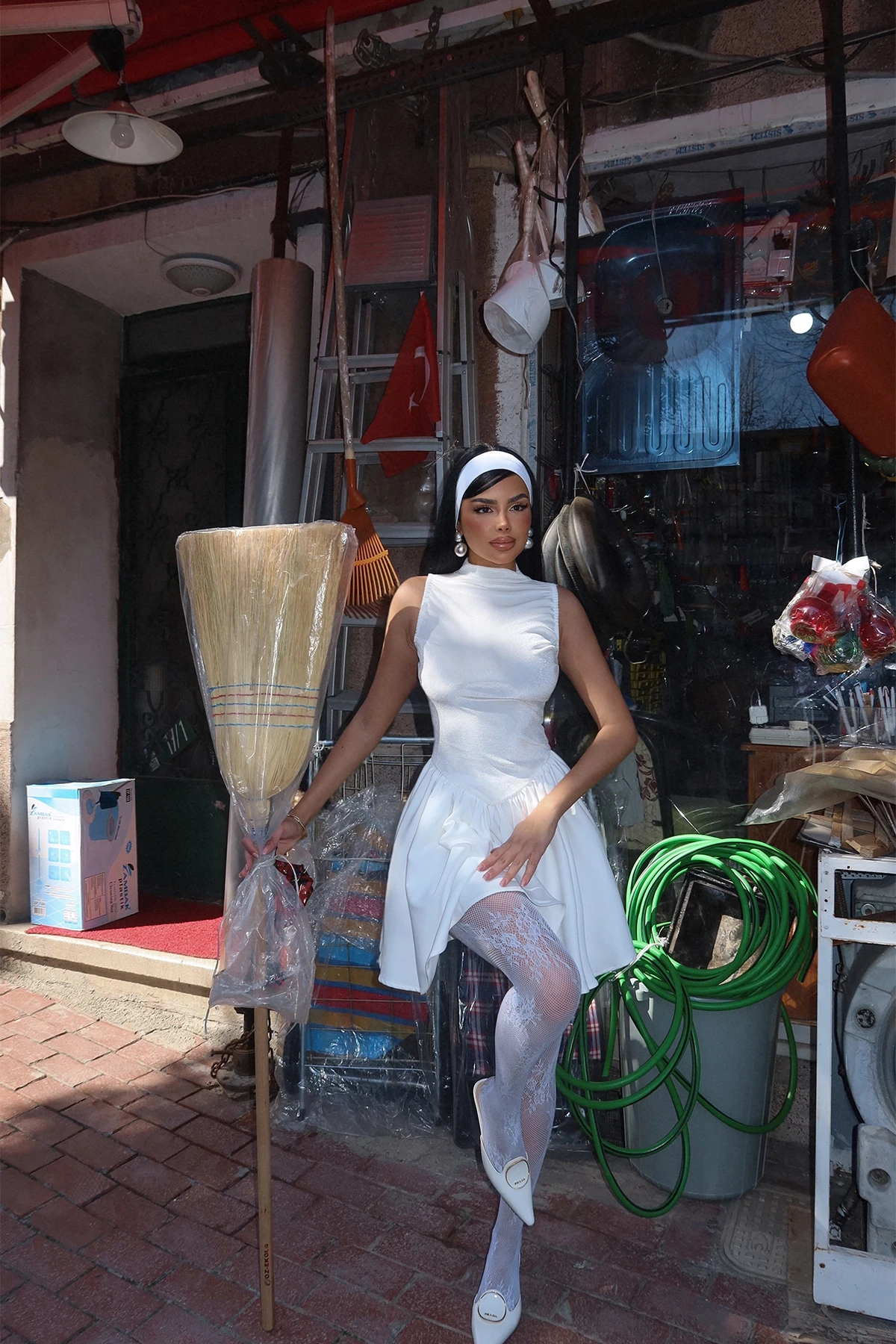 Picture of White Begonlia Mini Dress