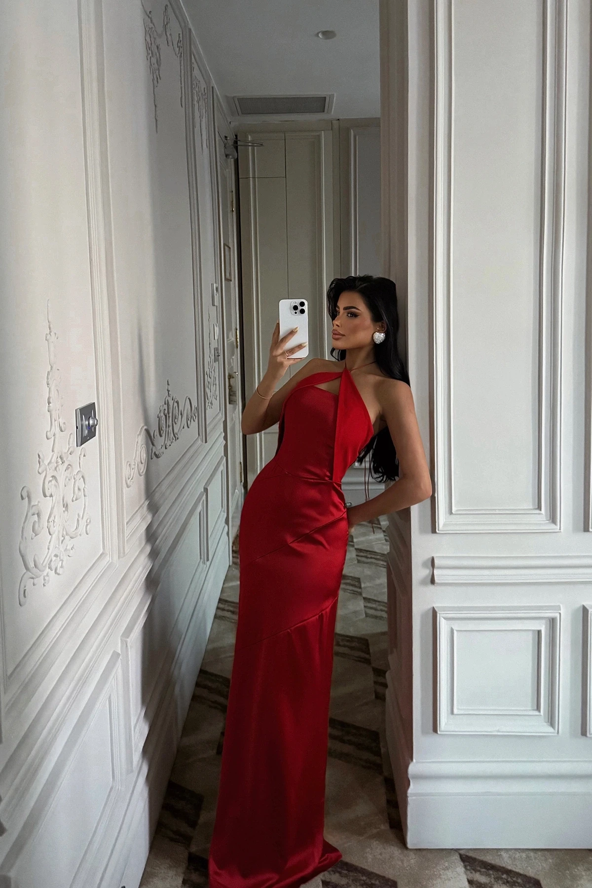 Picture of Red Basic Long Dress