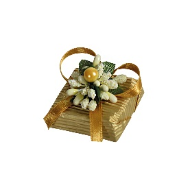 Picture of SQUARE - GIANDUJA FILLED MILK CHOCOLATE GOLD 1,8Kg