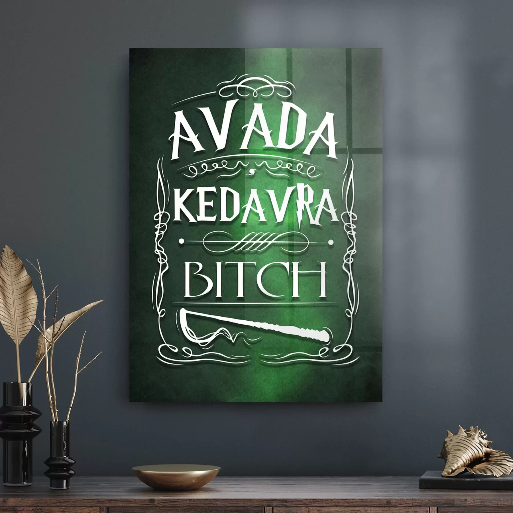 Picture of Decovetro Cam Tablo Harry Potter Avada Kedavra 30x40 cm