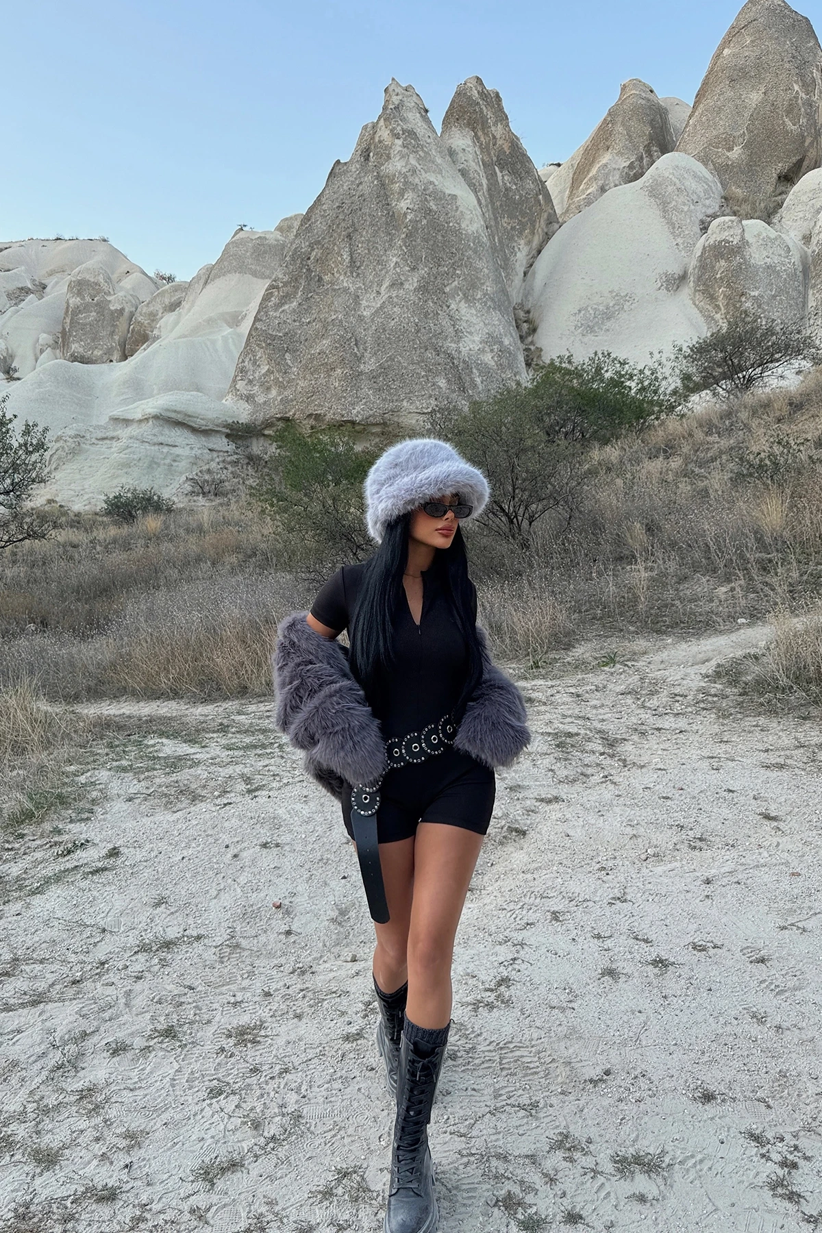 Picture of Gray Plush Hat