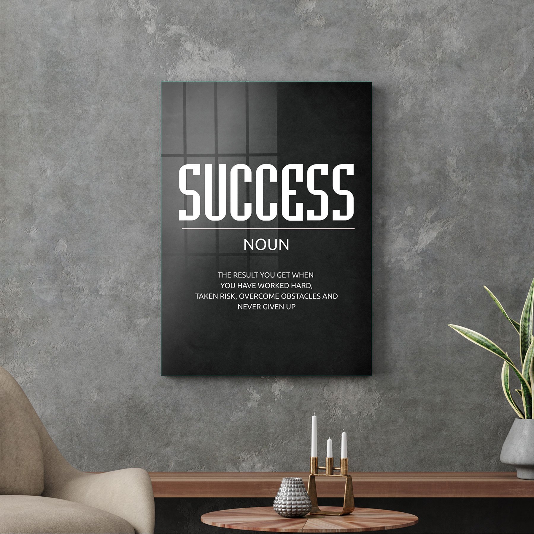 Picture of Decovetro Cam Tablo Ofisinize Özel Success 70x100 cm