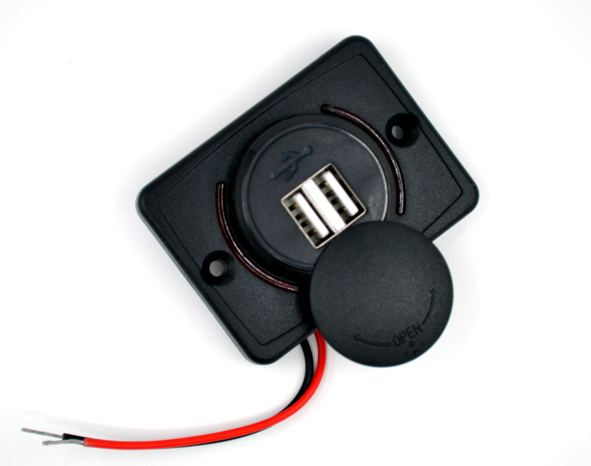 Picture of 12V 24V DC USB 3.1A Şarj Port Işıklı Düz Taban MT-UP51