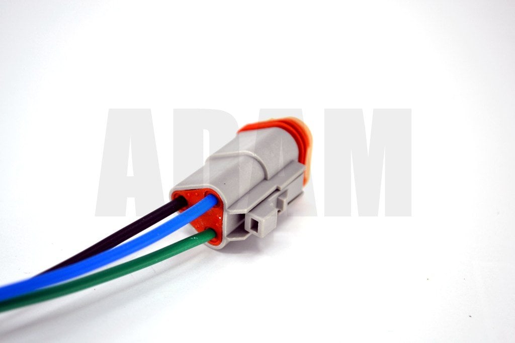 Picture of 3 Pin Kablolu Deutsch Soket Elektrik Bağlantı Konnektörü Erkek (Pinleri Dişidir)