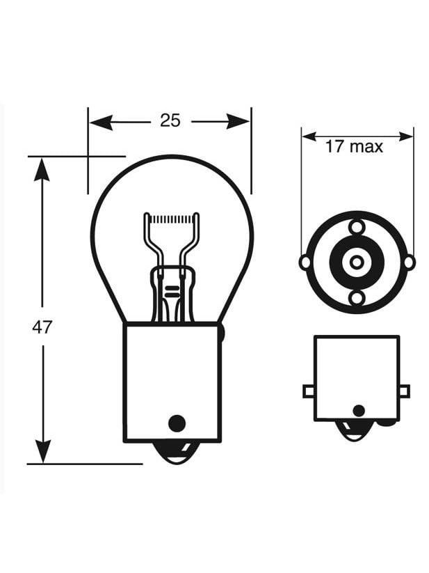 Picture of 12V 93 P21W Stop Sinyal Ampulü 10 Adet Orjinal 7506 10X