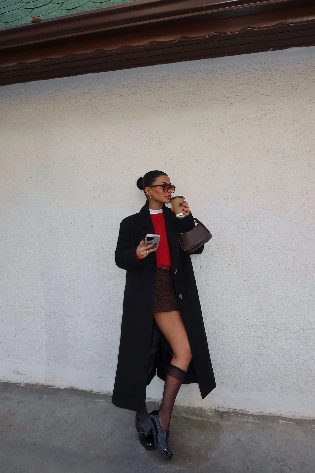 Picture of Black Button Detail Coat