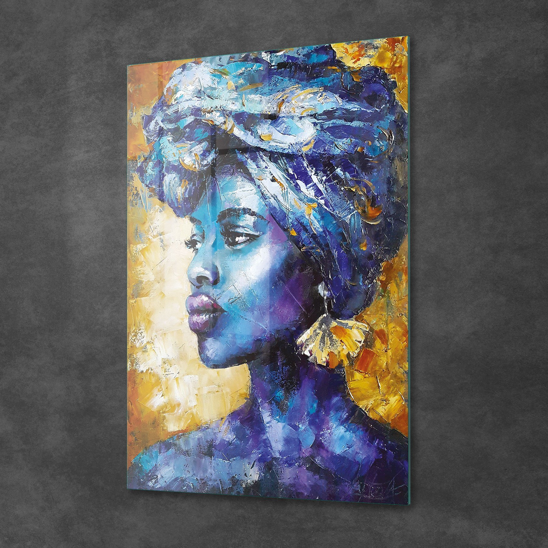 Picture of Decovetro Afrikalı Kadın Portresi Cam Tablo 50x70 cm