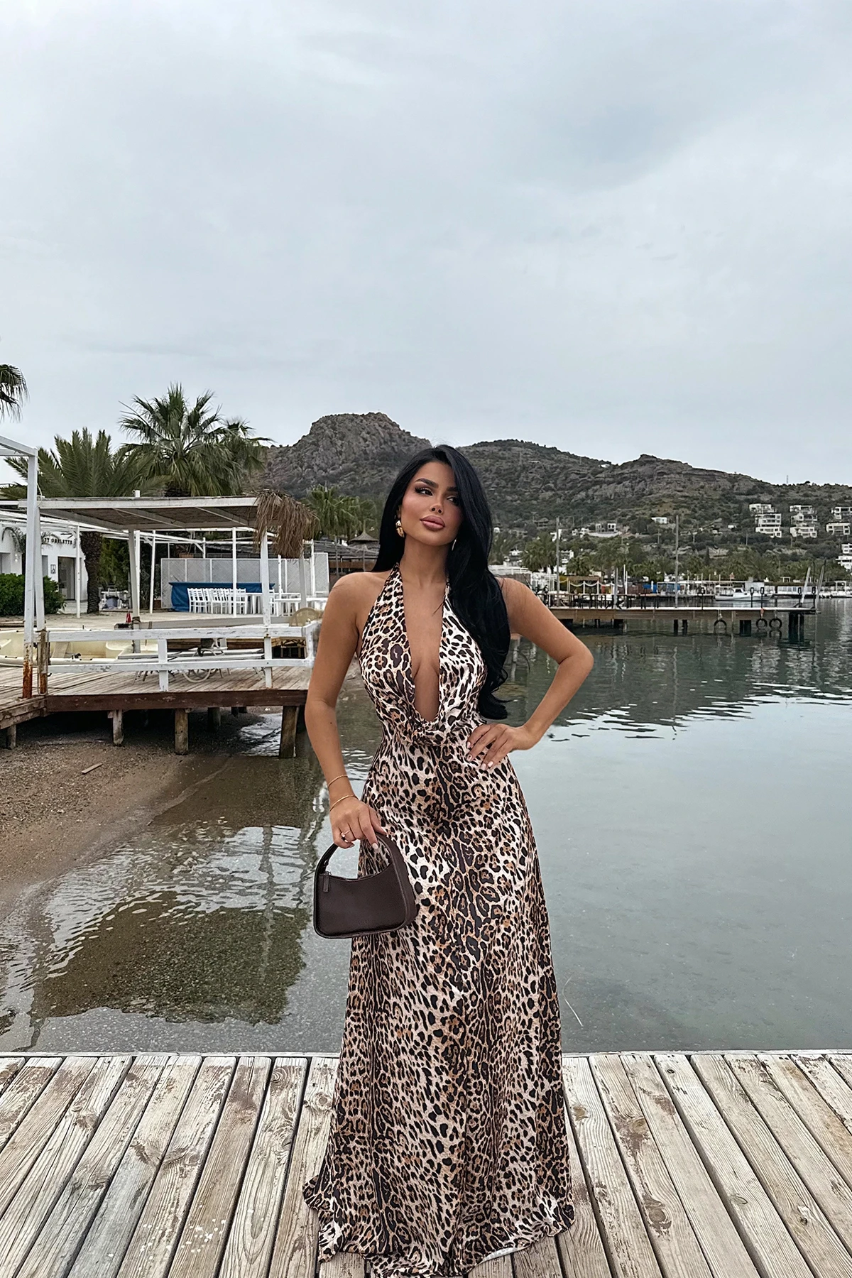 Picture of Dulcie Long Leopard Dress