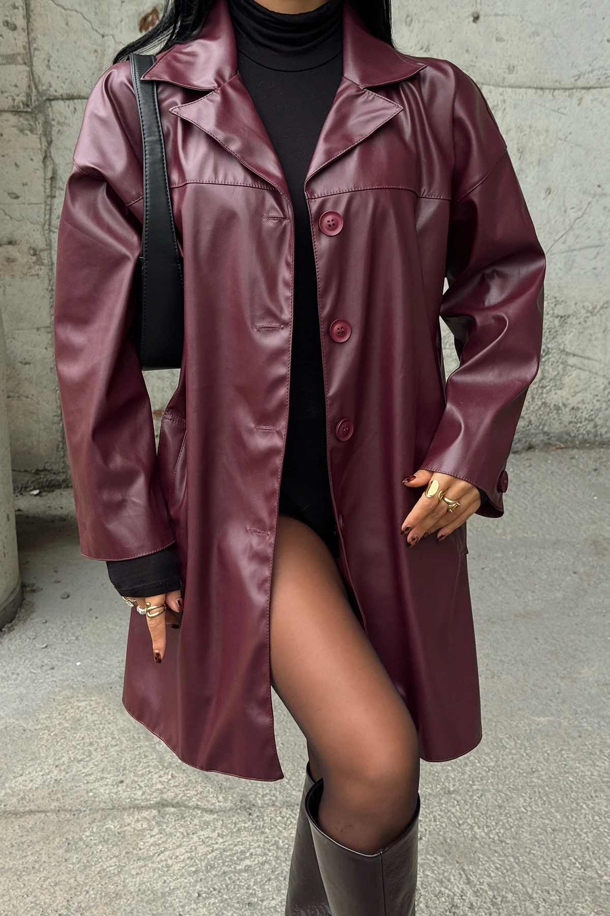 Picture of Cherry Button Detail Trench Coat