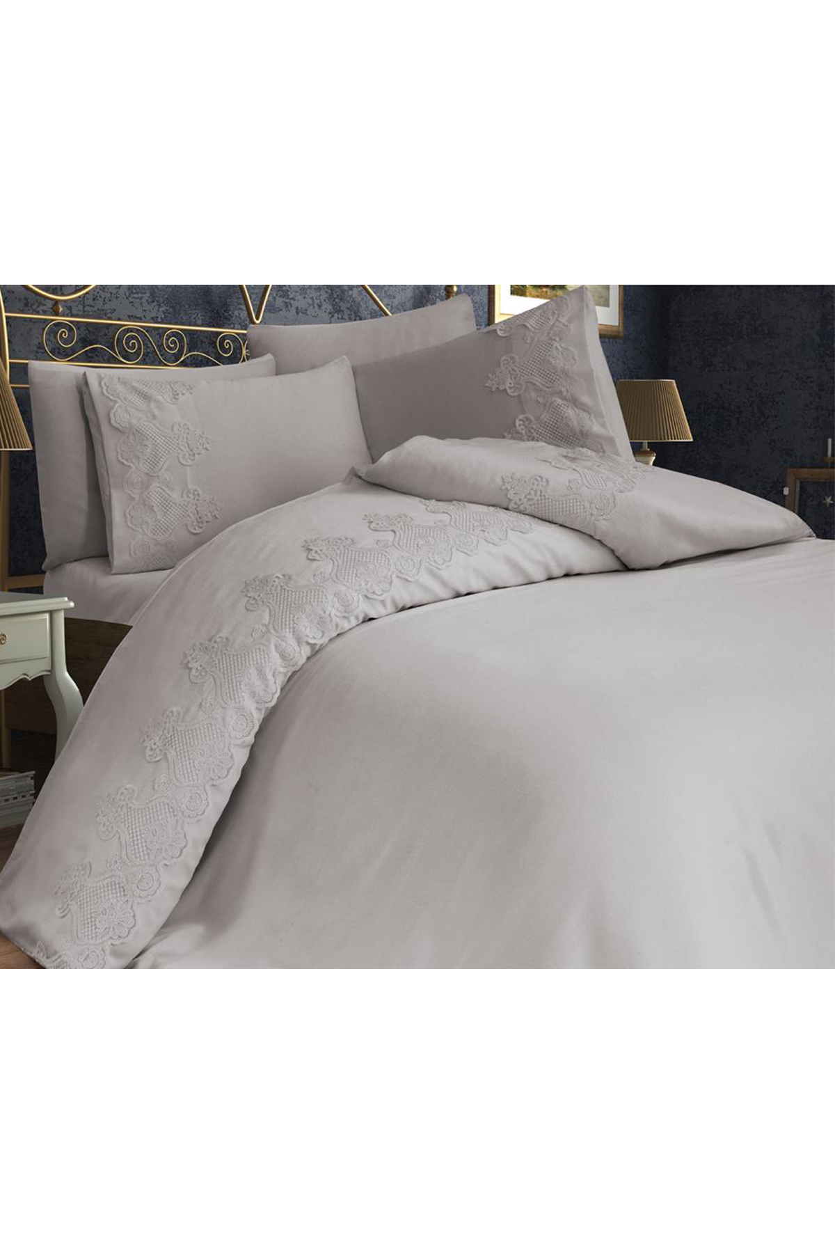 Picture of Çeyizdiyarı Dubai Çift Kişilik Nevresim Takımı Gri