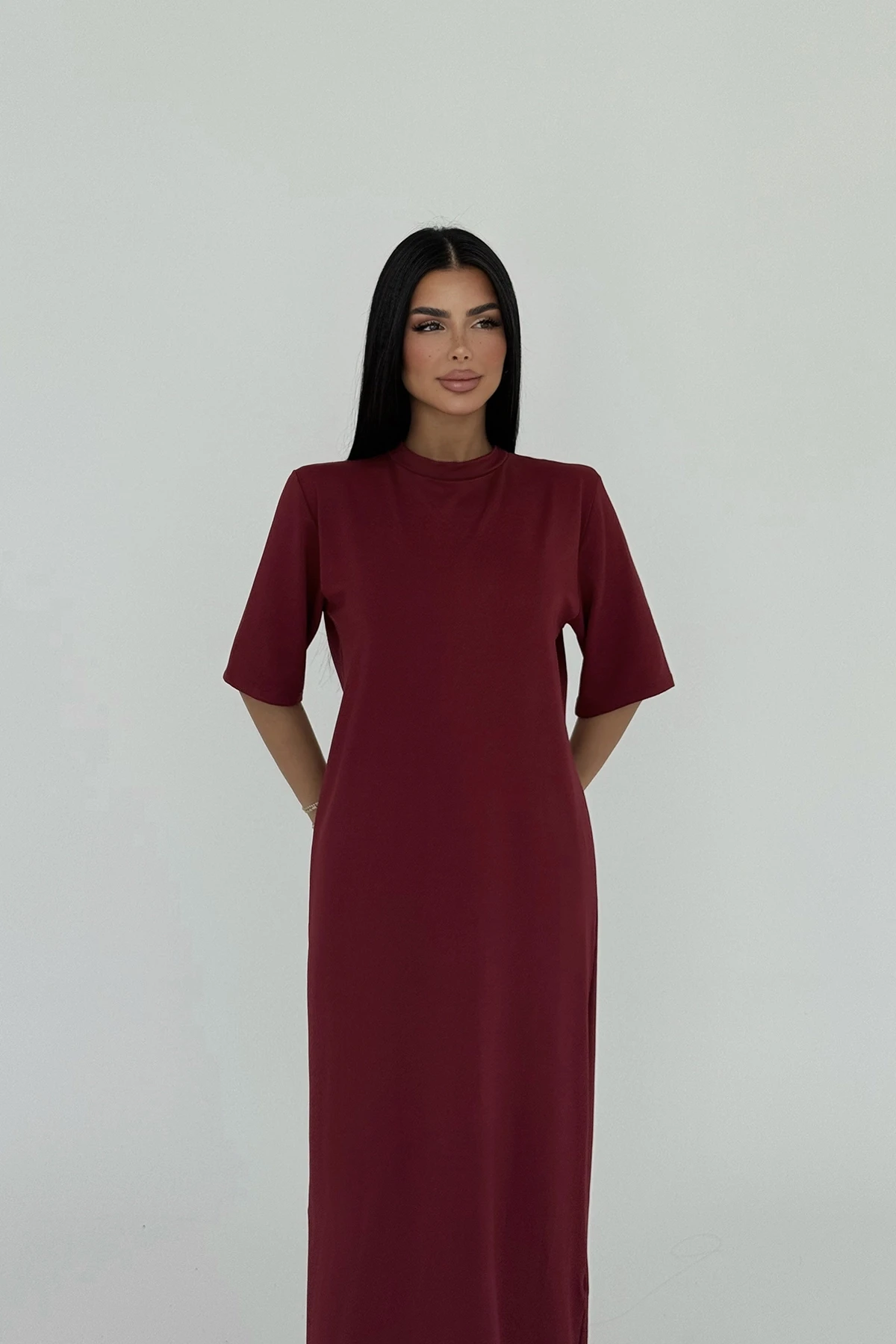 Picture of Maroon Roland Long Dress