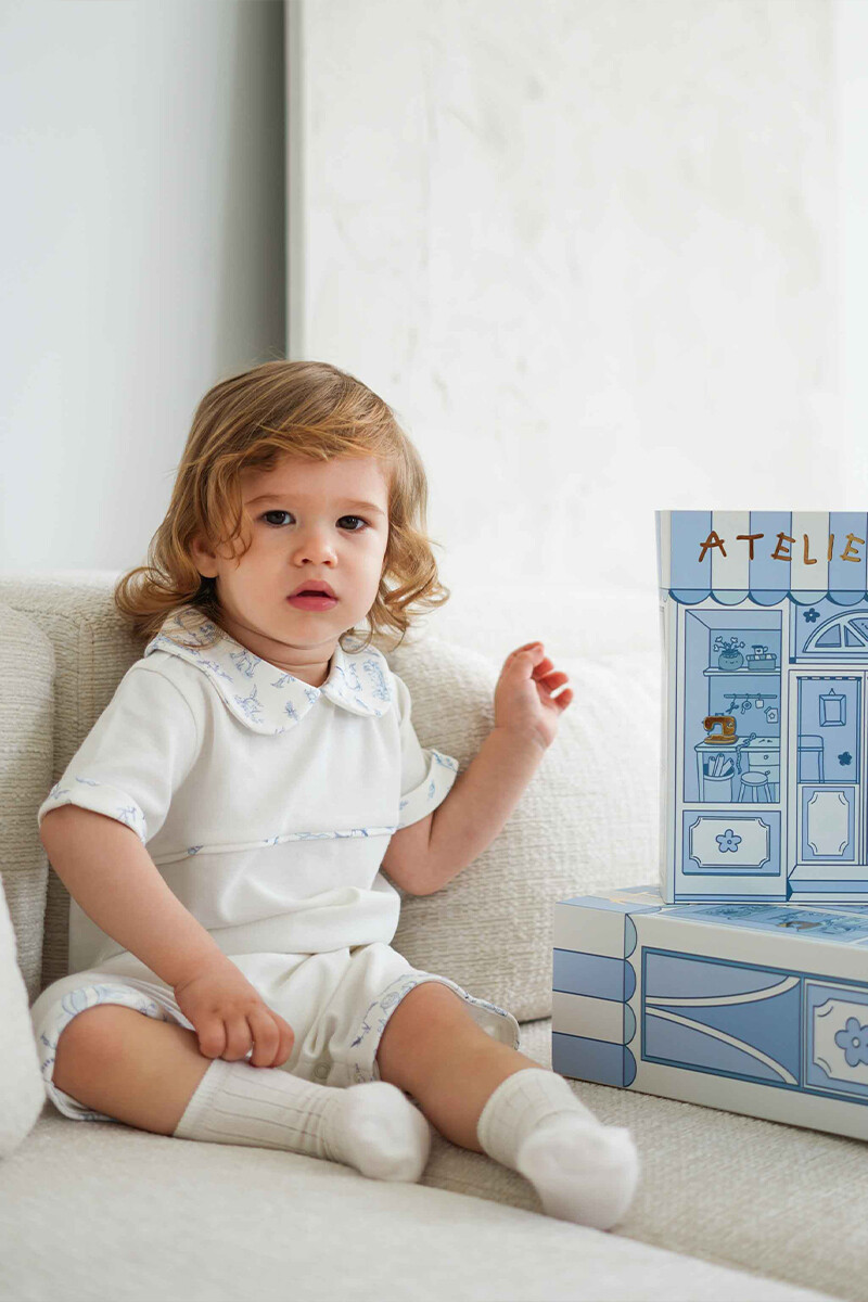 Picture of Romper - Toile De Jouy / Mavi