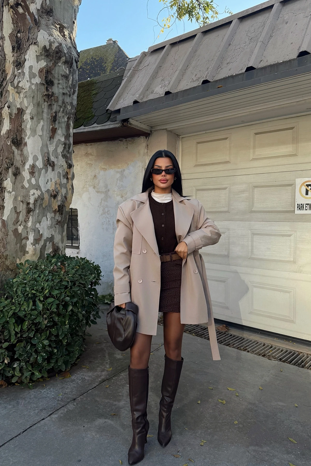 Picture of Stone Alessandro Short Trench Coat