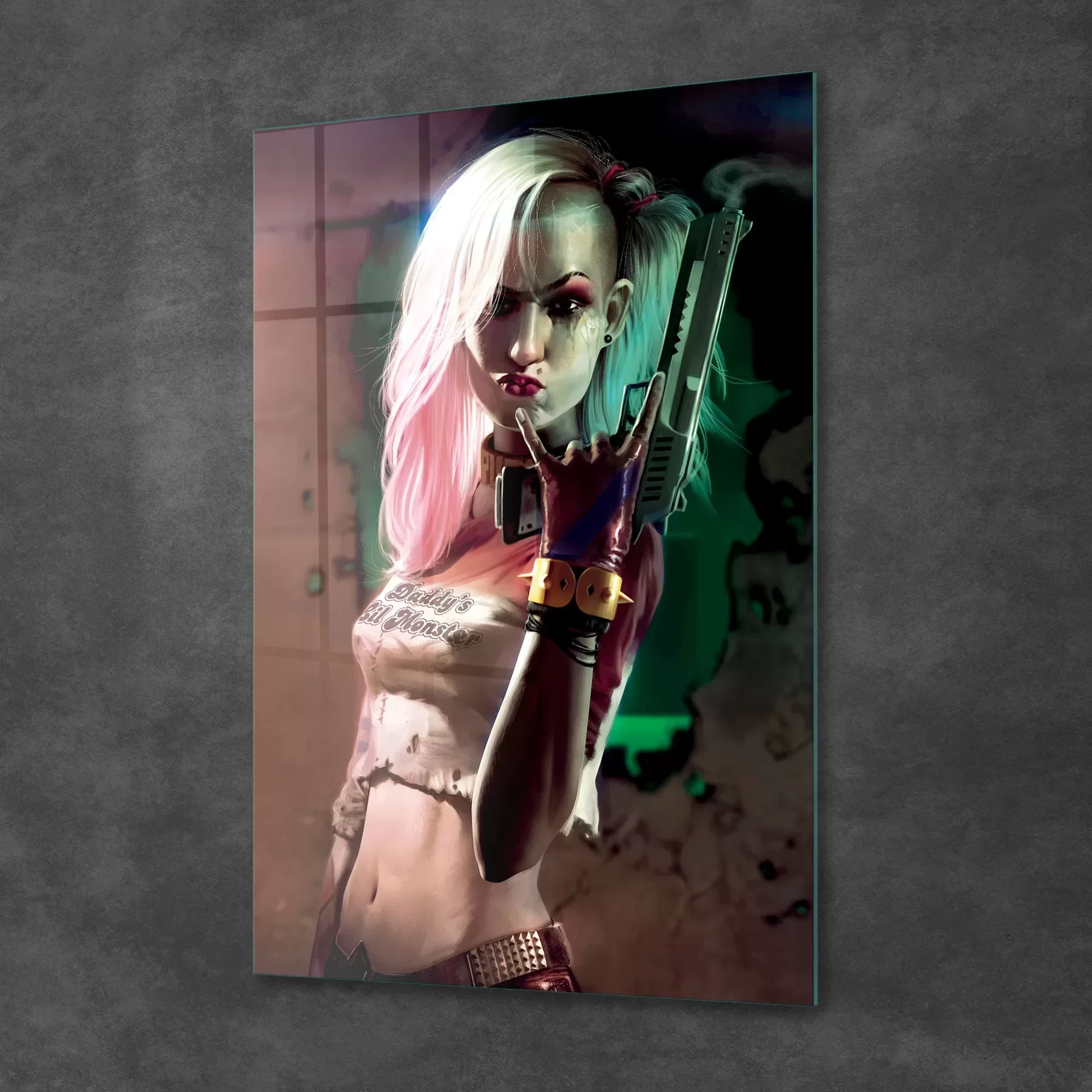 Picture of Decovetro Cam Tablo Harley Quinn Cyberpunk 30x40 cm