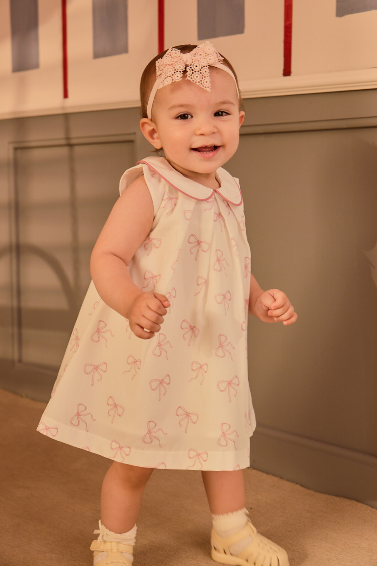 Picture of Kız Bebek Elbisesi - Kurdele / Pembe