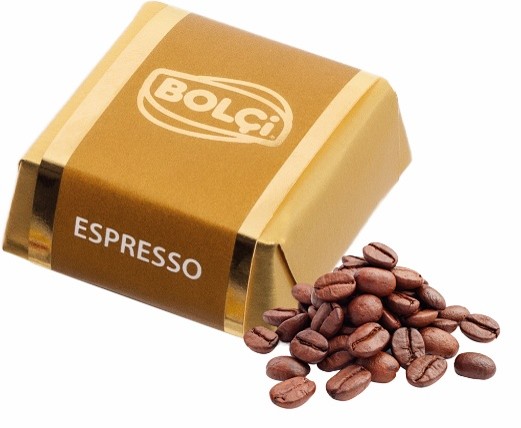 Picture of ESPRESSO FILL.MILK CHOC.EXCLUSIVE CUBE (GOLD) 2,5Kg