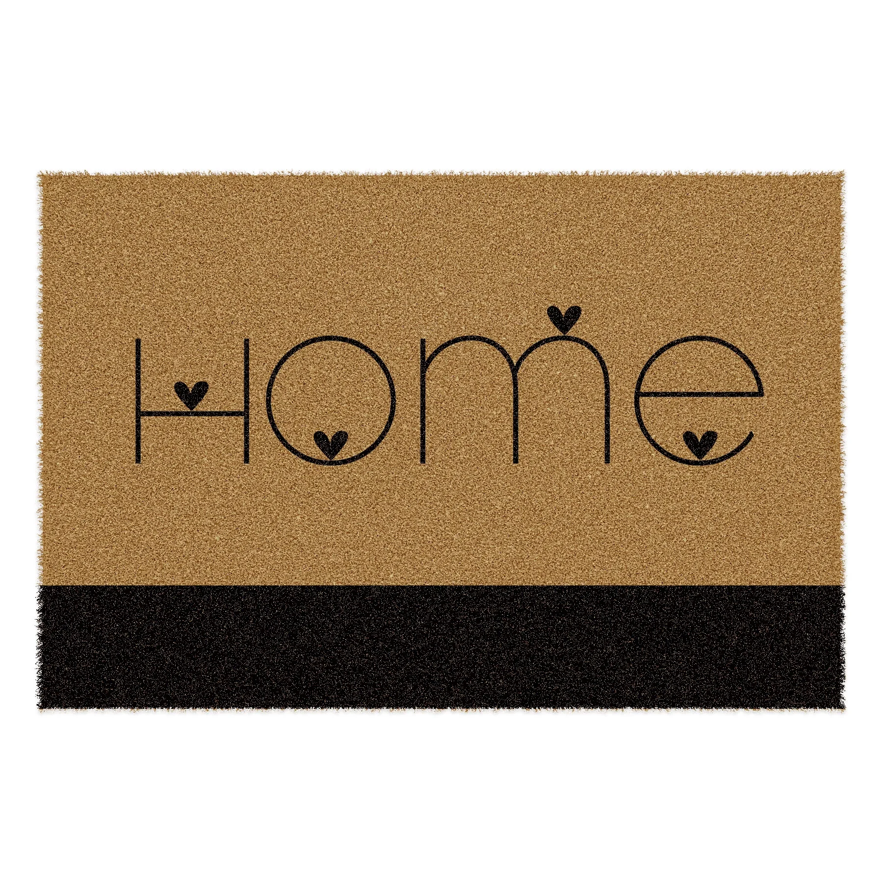 Picture of Decovetro Paspas Konsept Siyah Kalp Home Desenli Kapı Önü Paspası 40 x 60 cm