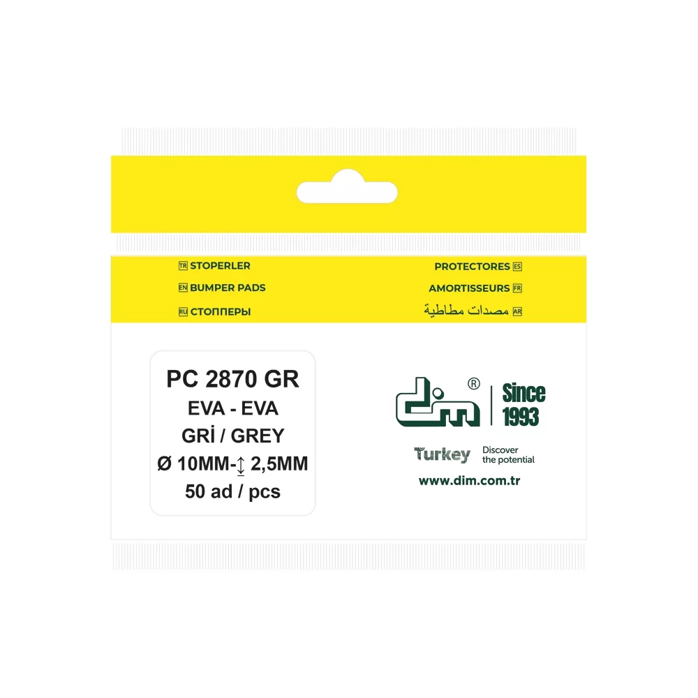 Picture of Dolap Kapağı Çekmece için Yapışkanlı EVA Ses Yalıtım Stoperi - GRİ