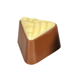 Picture of PYRAMID - WHITE CARAMEL GANACHE FILLED MILK & WHITE CHOCOLATE 2,4Kg