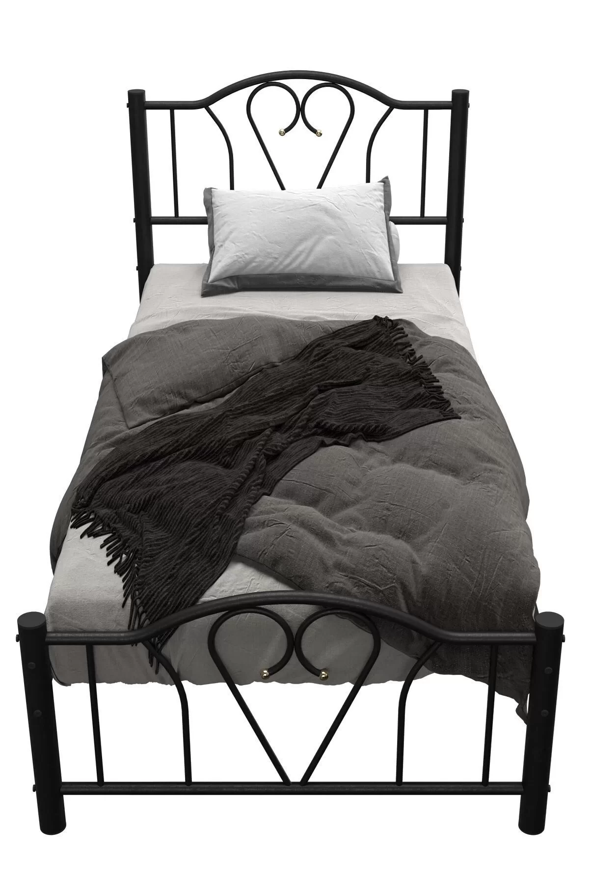 Picture of Orkide Tek Kişilik Ferforje Metal Karyola Siyah