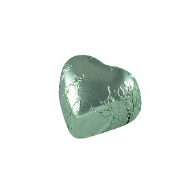 Picture of HEART - HAZELNUT GIANDUJA FILLED MILK CHOCOLATE GREEN 2,4Kg
