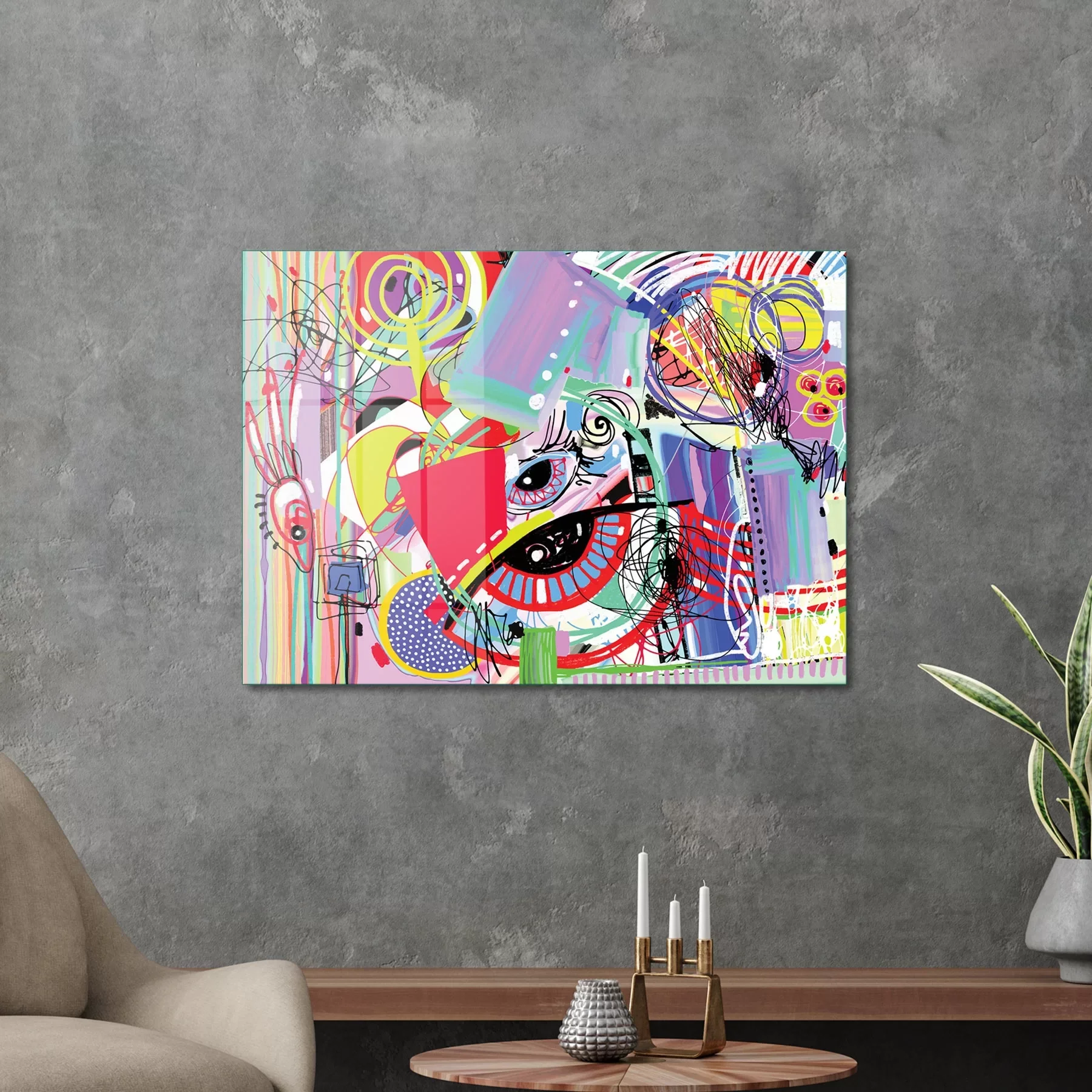 Picture of Decovetro Cam Tablo Eye Lines 70x100 cm