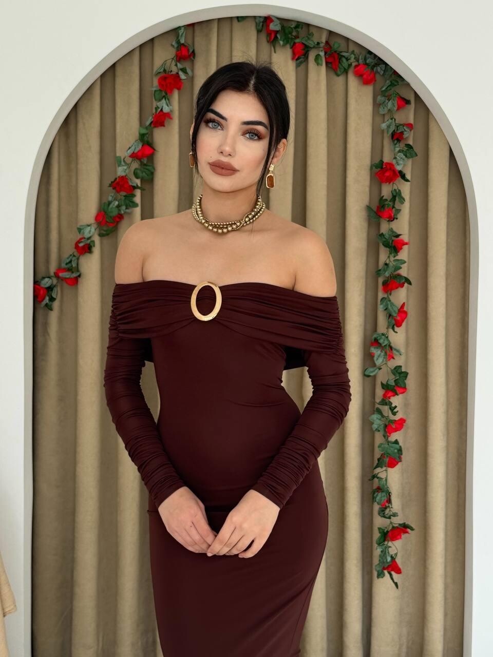 Picture of Maca Straplez Elbise