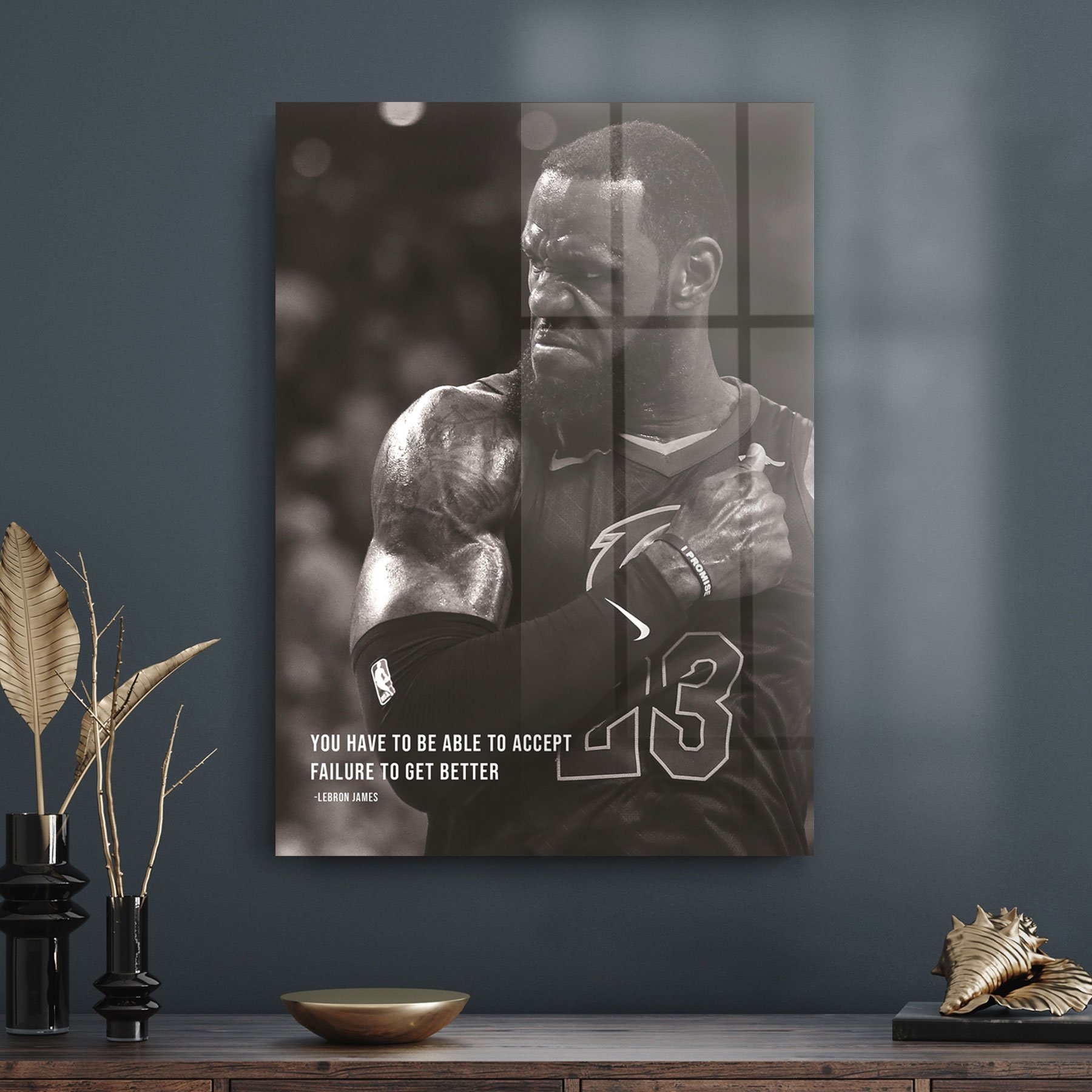 Picture of Decovetro Cam Tablo LeBron James Motivational 30x40 cm