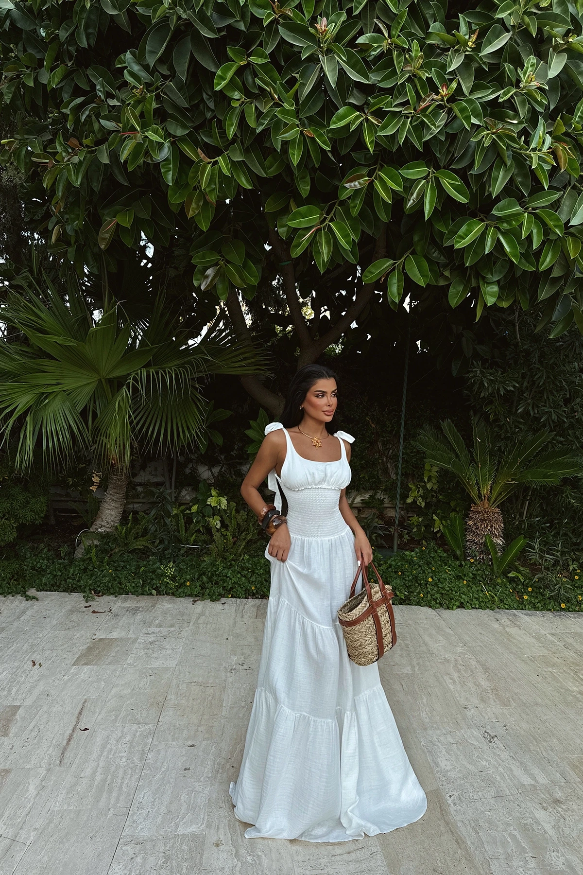 Picture of White Strappy Long Dress