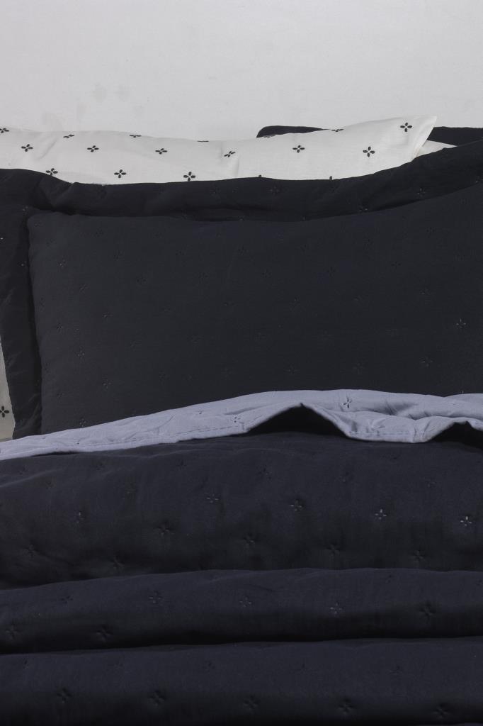 Picture of Washed Soft Çift Taraflı 6 Parça Çeyiz Seti Antrasit